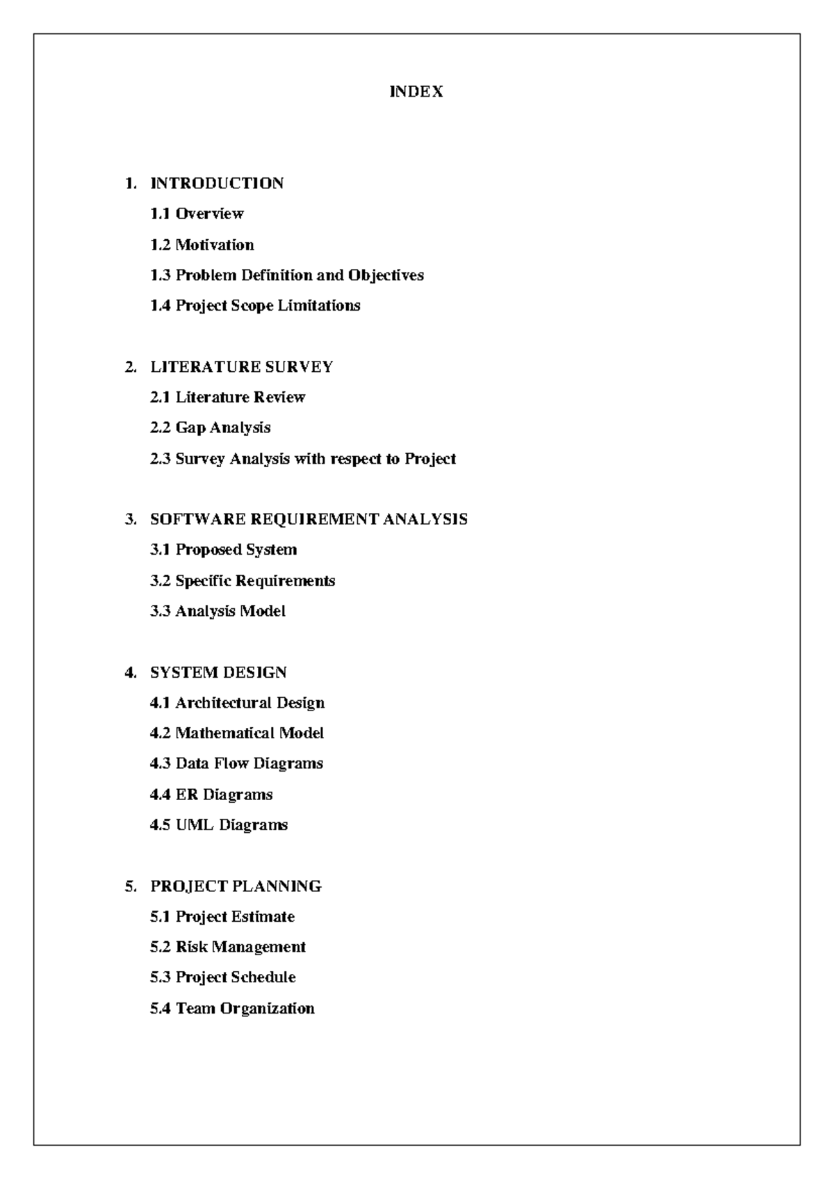 Black Book Final Index Format for Project Planning and Design - Studocu