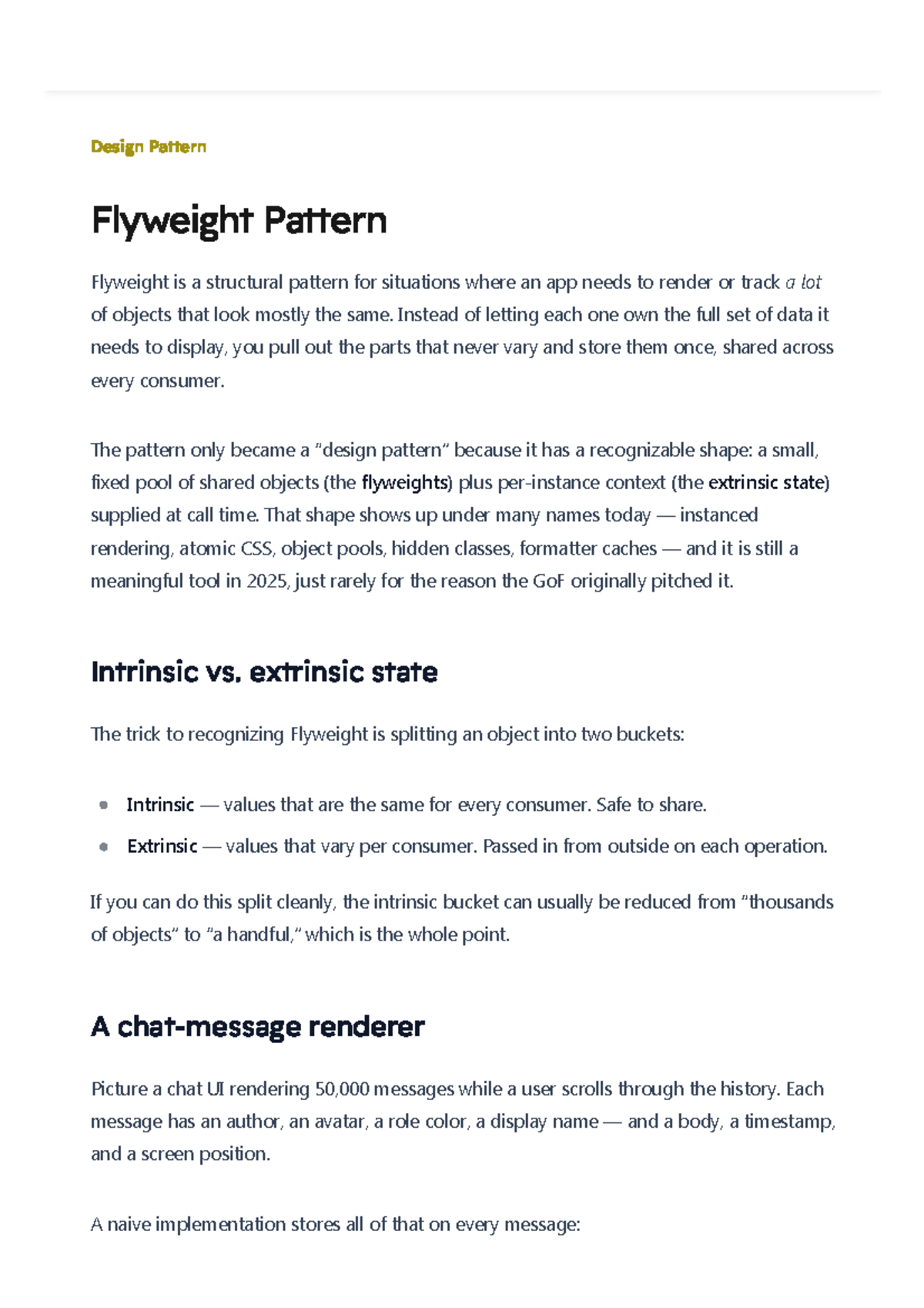 Flyweight Pattern Explained - Software Design Patterns - Studocu