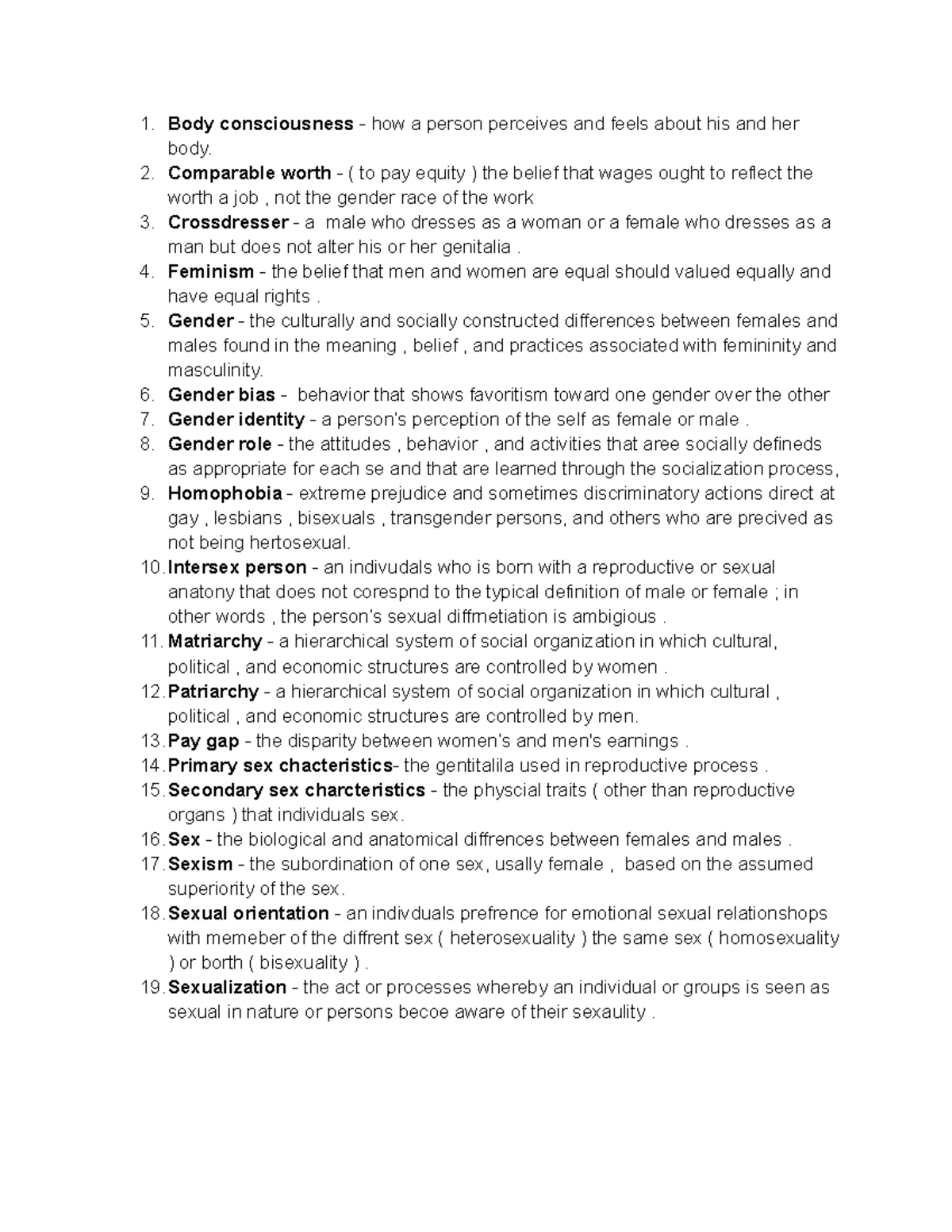 Chapter 10: Understanding Sex, Gender, and Sexuality Concepts - Studocu
