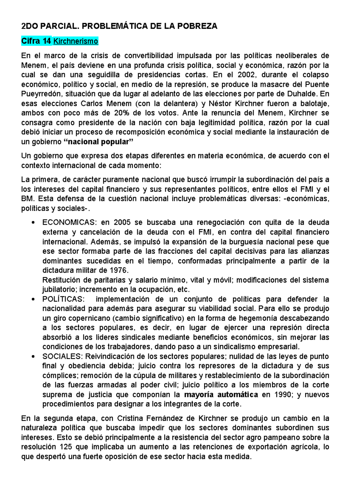Cifra 14: Análisis del Kirchnerismo y la Problemática de la Pobreza ...