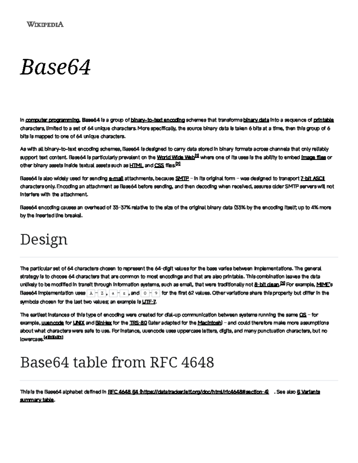 Base64 - Wikipedia - Physics - Base In computer programming, Base 64 is ...