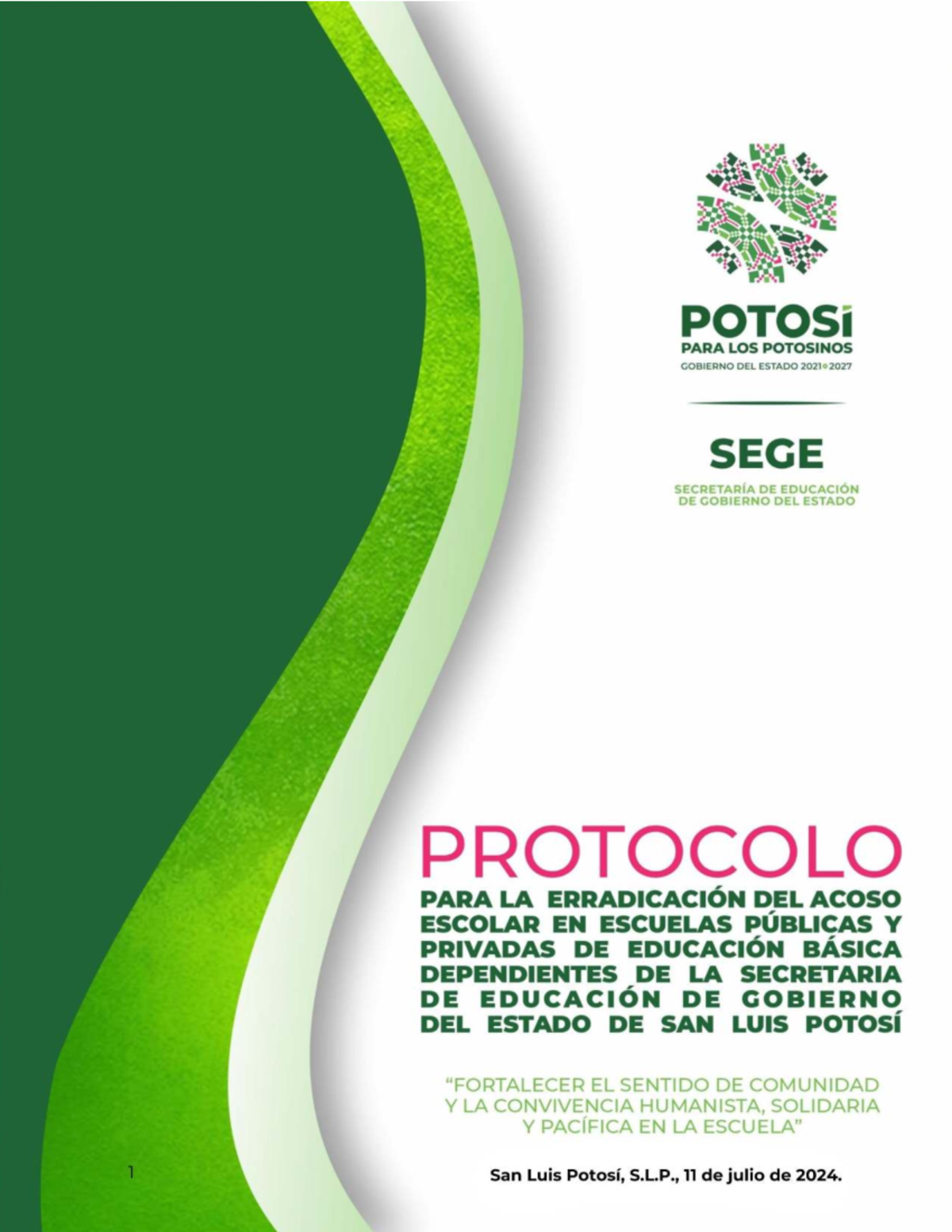 Protocolo para la Erradicación del Acoso Escolar en San Luis Potosí ...