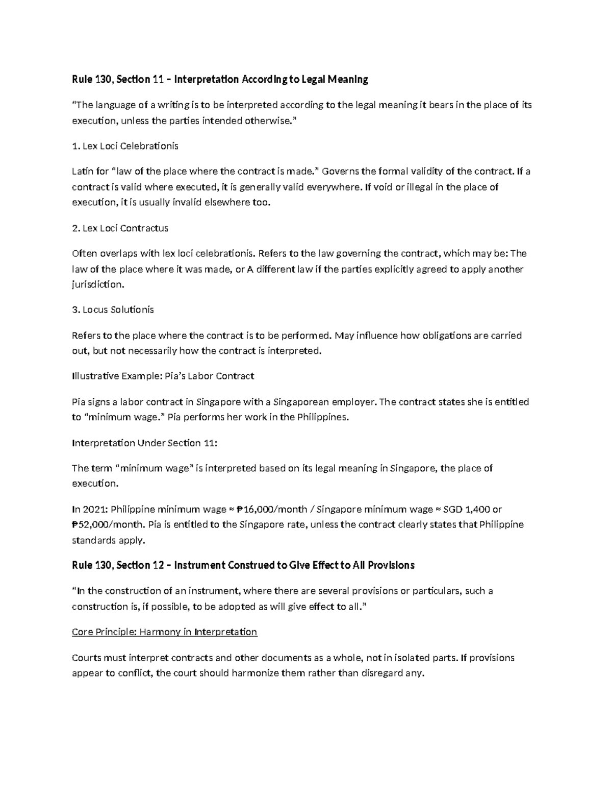 Rule 130: Legal Interpretation and Testimonial Evidence Summary Review ...