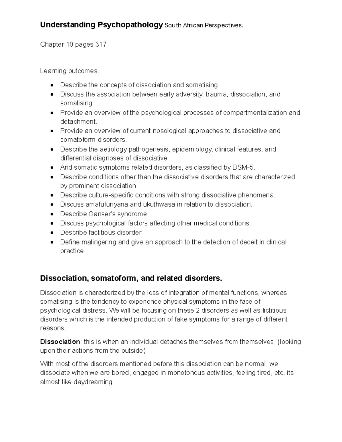 Pschology Chapter 10 - lecture notes for Psychology 3A - Chapter 10 ...