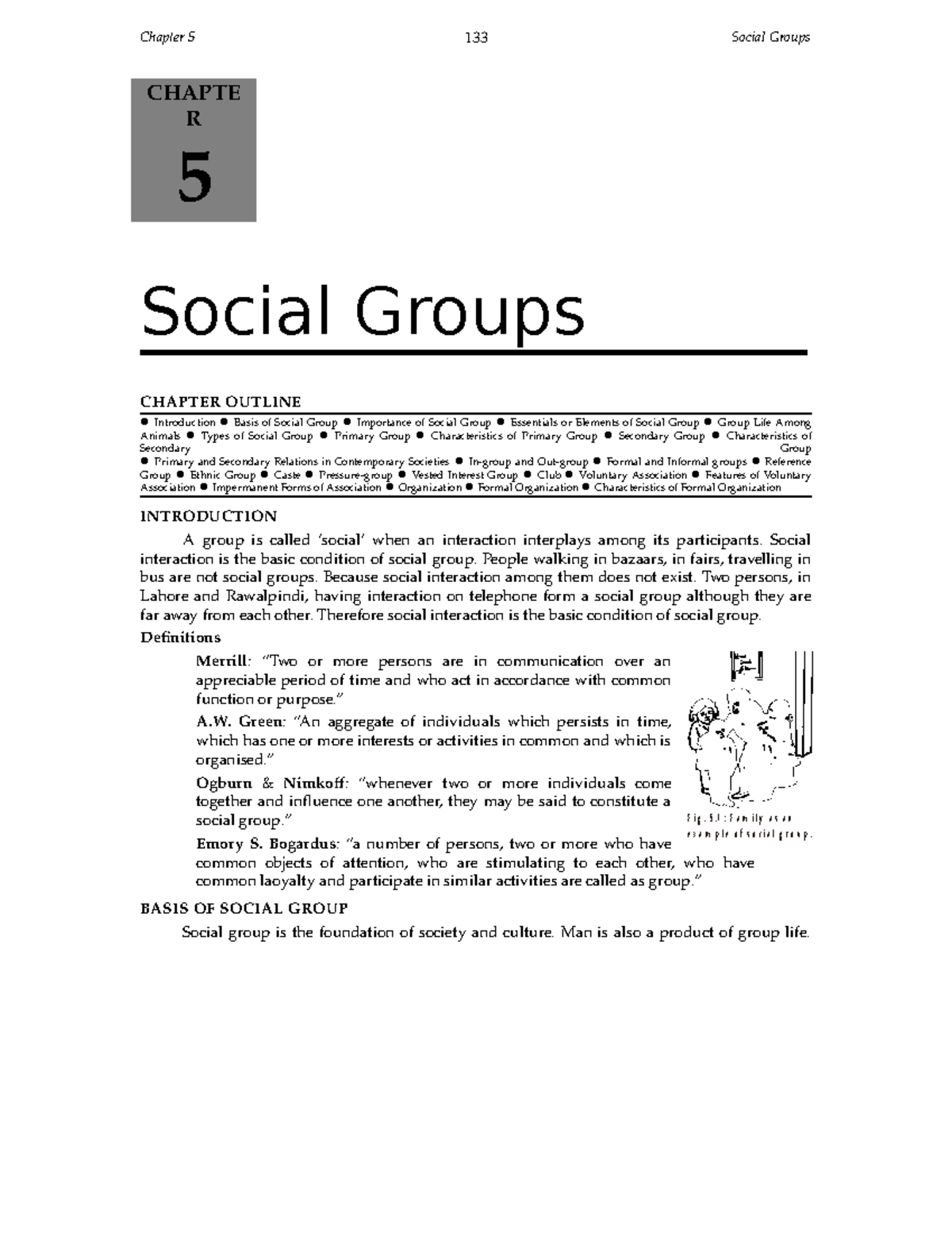 5-Social Groups - CHAPTE R 5 Social Groups CHAPTER OUTLINE Introduction ...