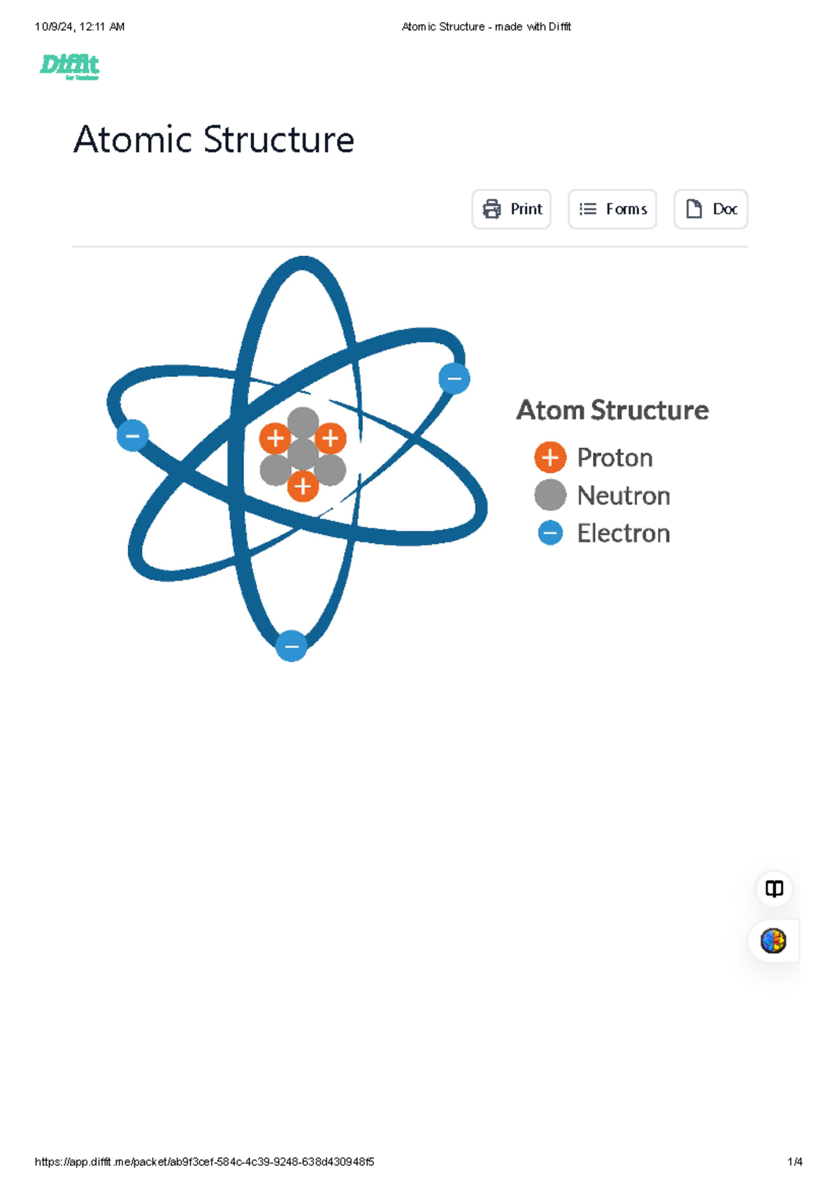 atomic structure - Atomic Structure Print Forms Doc Adapted Reading ...