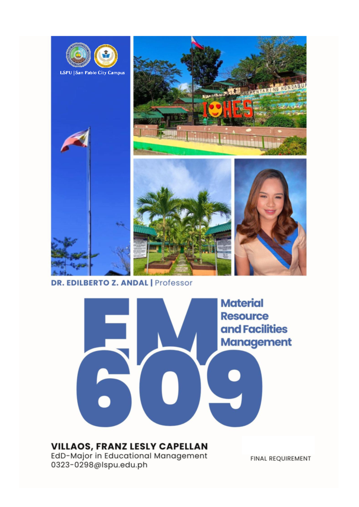 EM609 - Course Requirement - 0 LSPU | San Pablo City Campus LSPU | San ...