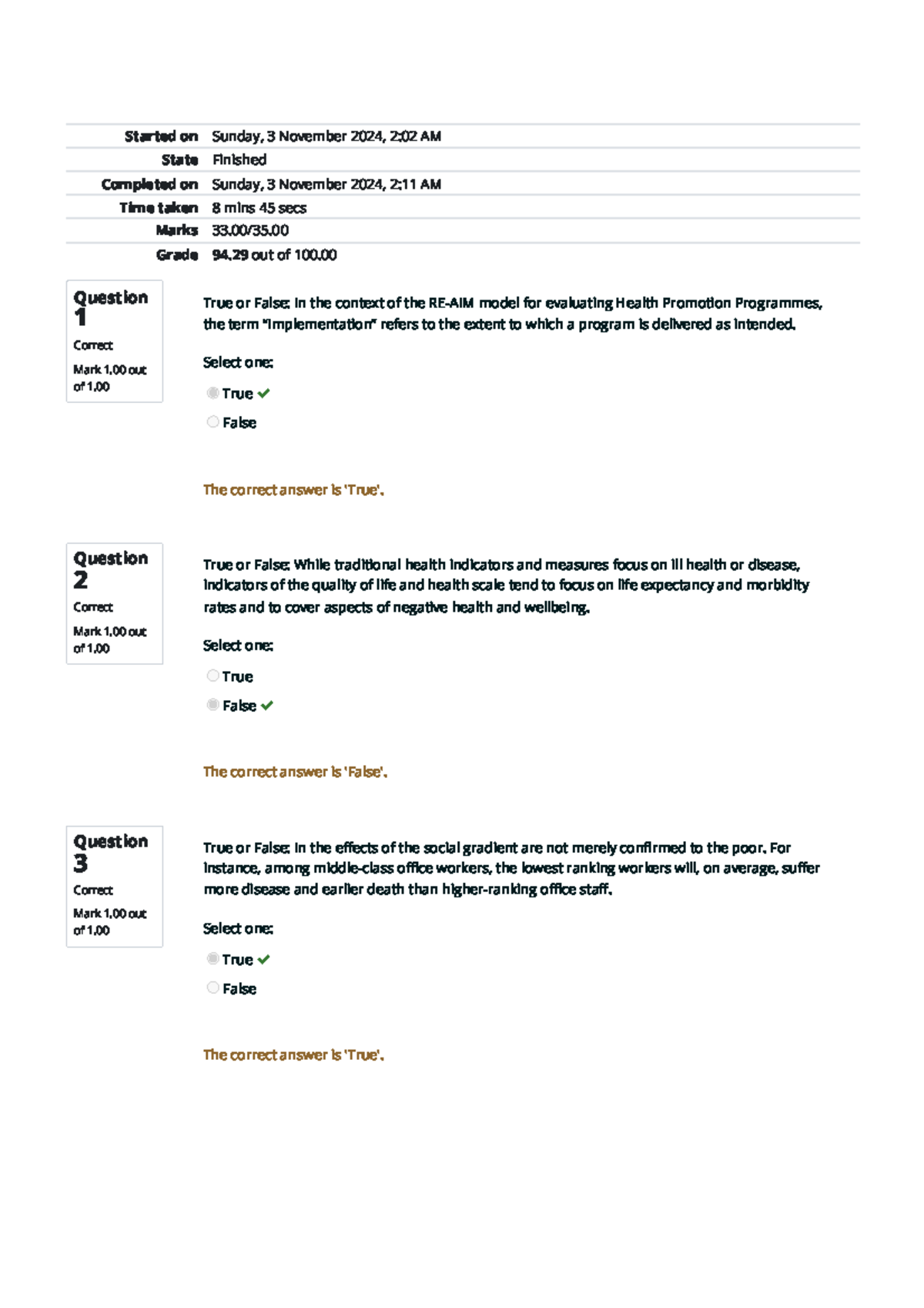 Health Promotion Evaluation Quiz: RE-AIM Insights & Graded Questions ...