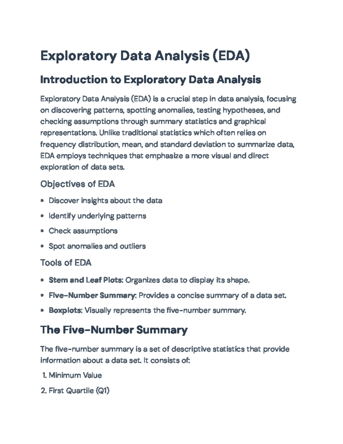 Exploratory Data Analysis (EDA): Techniques & Applications Overview ...