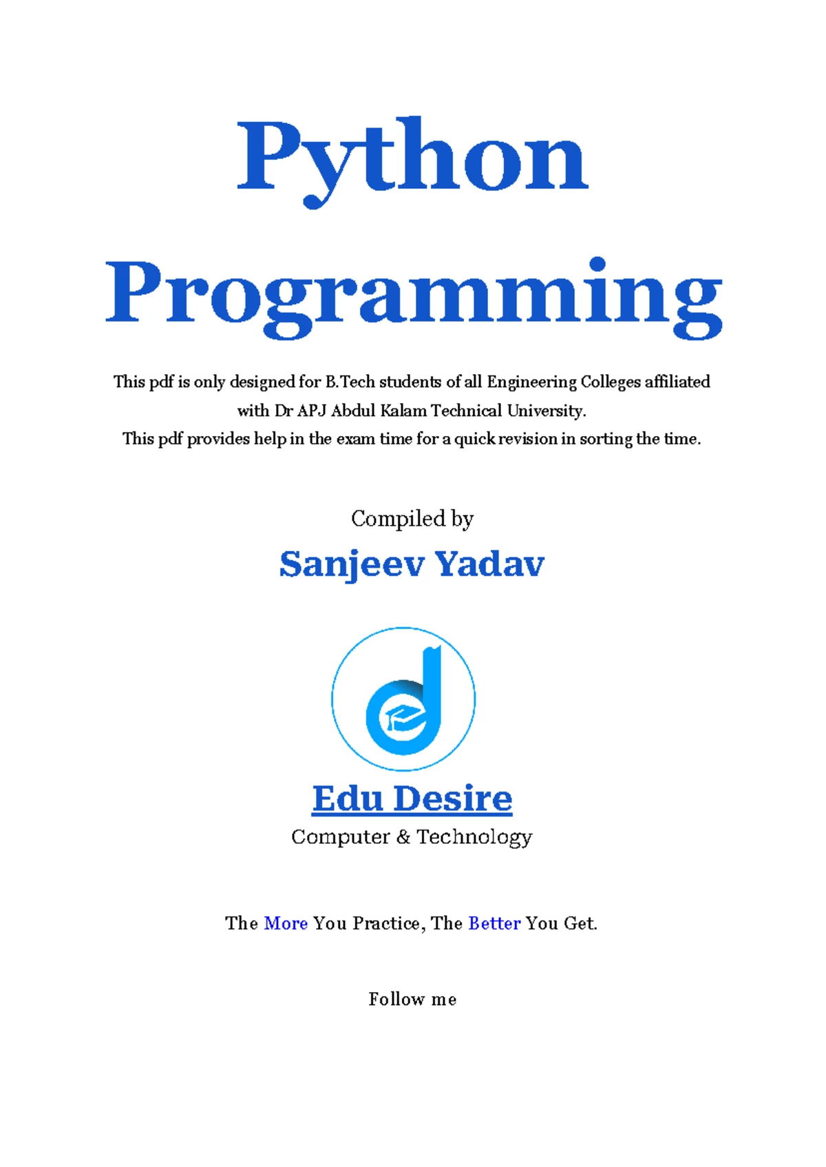 Python Programming KNC 302 Theory Exam Questions 2020 - Studocu