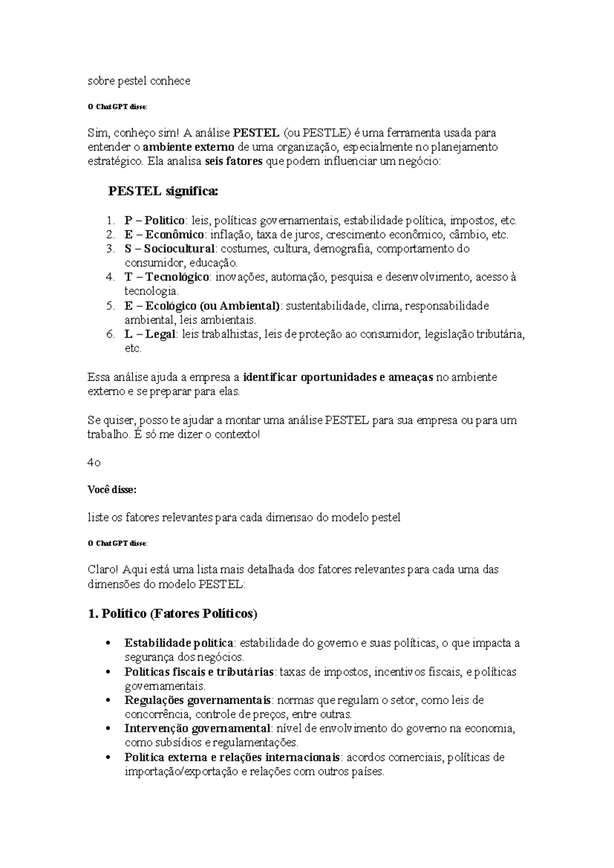 Análise PESTEL e SWOT para Gestão de RH: Fatores e Estratégias - Studocu