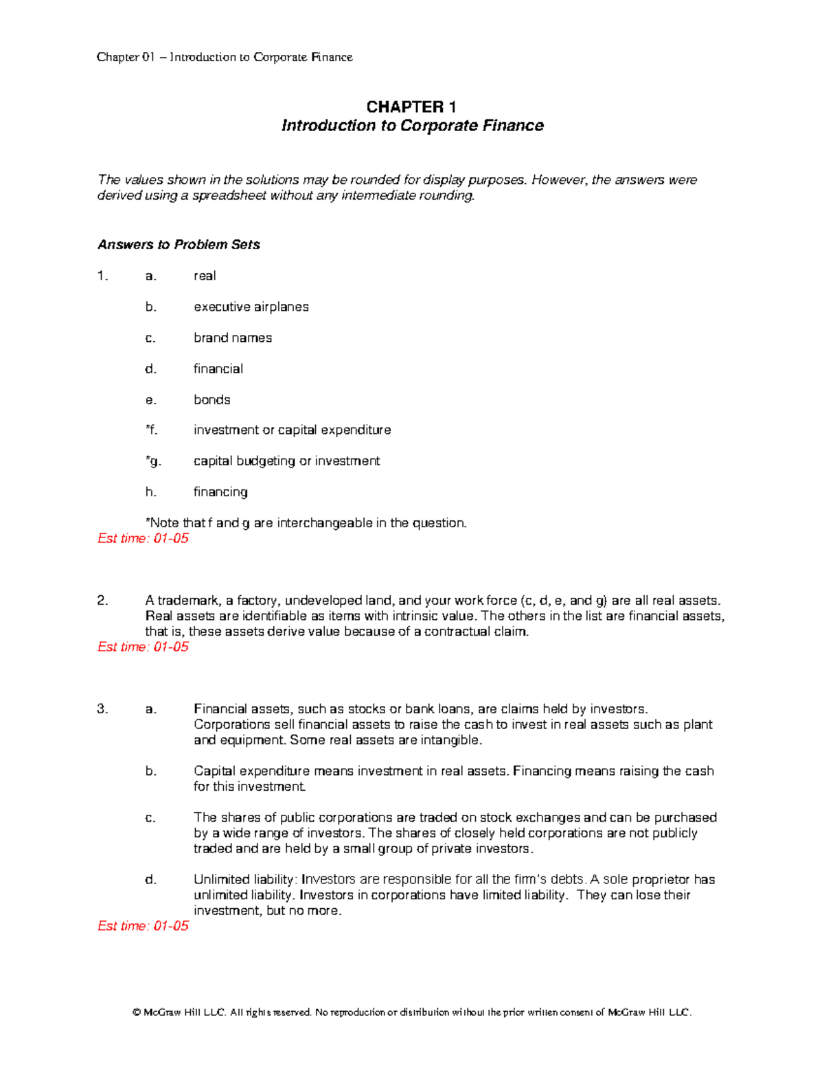 Brealey Corporate Finance 14e: Chap 01 - Intro to Corporate Finance ...
