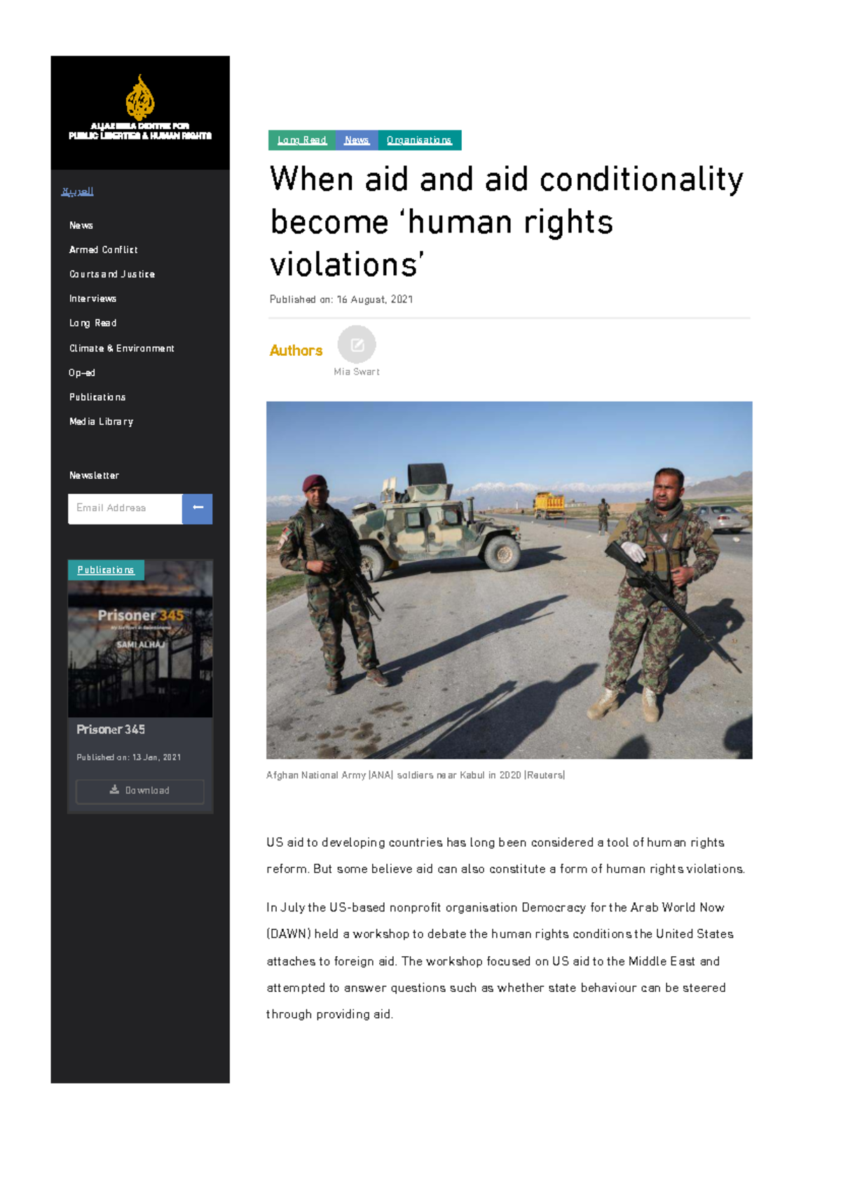 International Aid: Rights, Conditionality, and Humanitarian Impact ...
