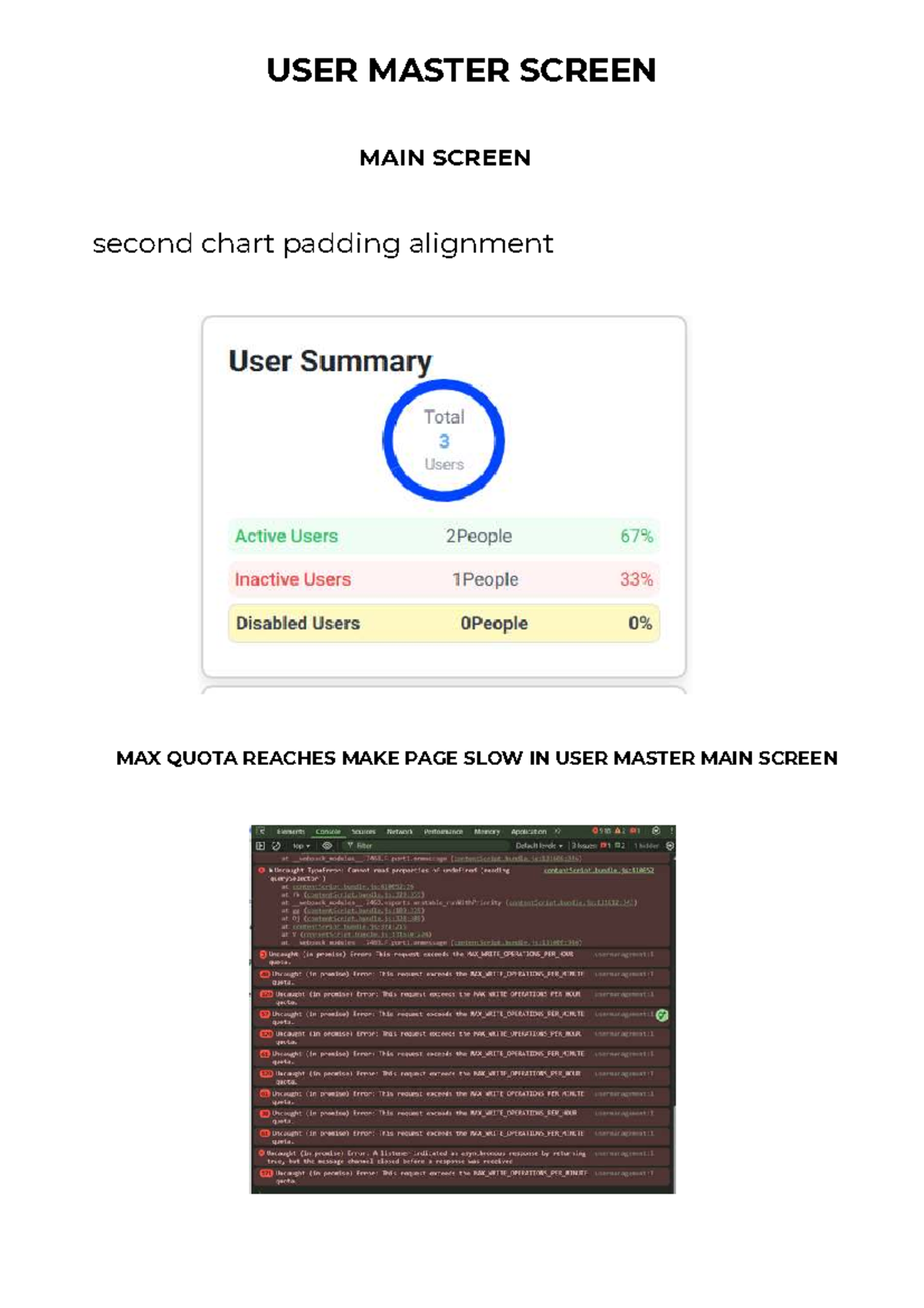 User Master Issues: Form Validation & UI Feedback Problems - Studocu