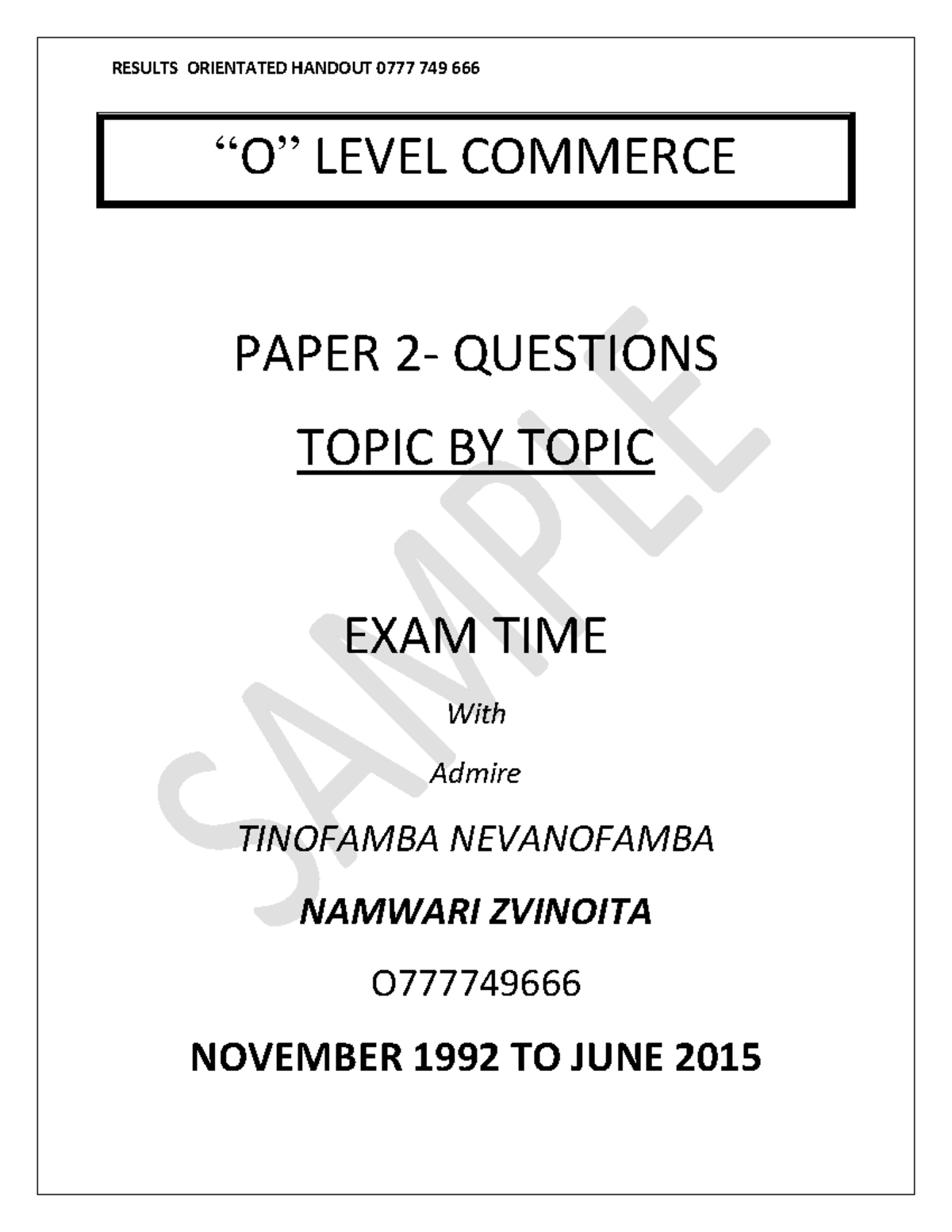 o-level-commerce-past-papers-nov-1992-june-2015-analyzed-studocu