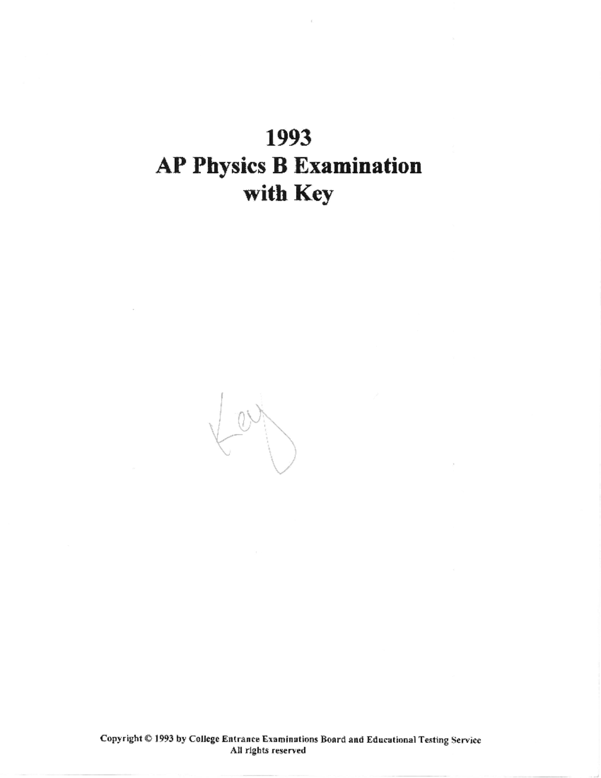 AP Physics B MCQ Exam Questions with Answers and Explanations - Studocu