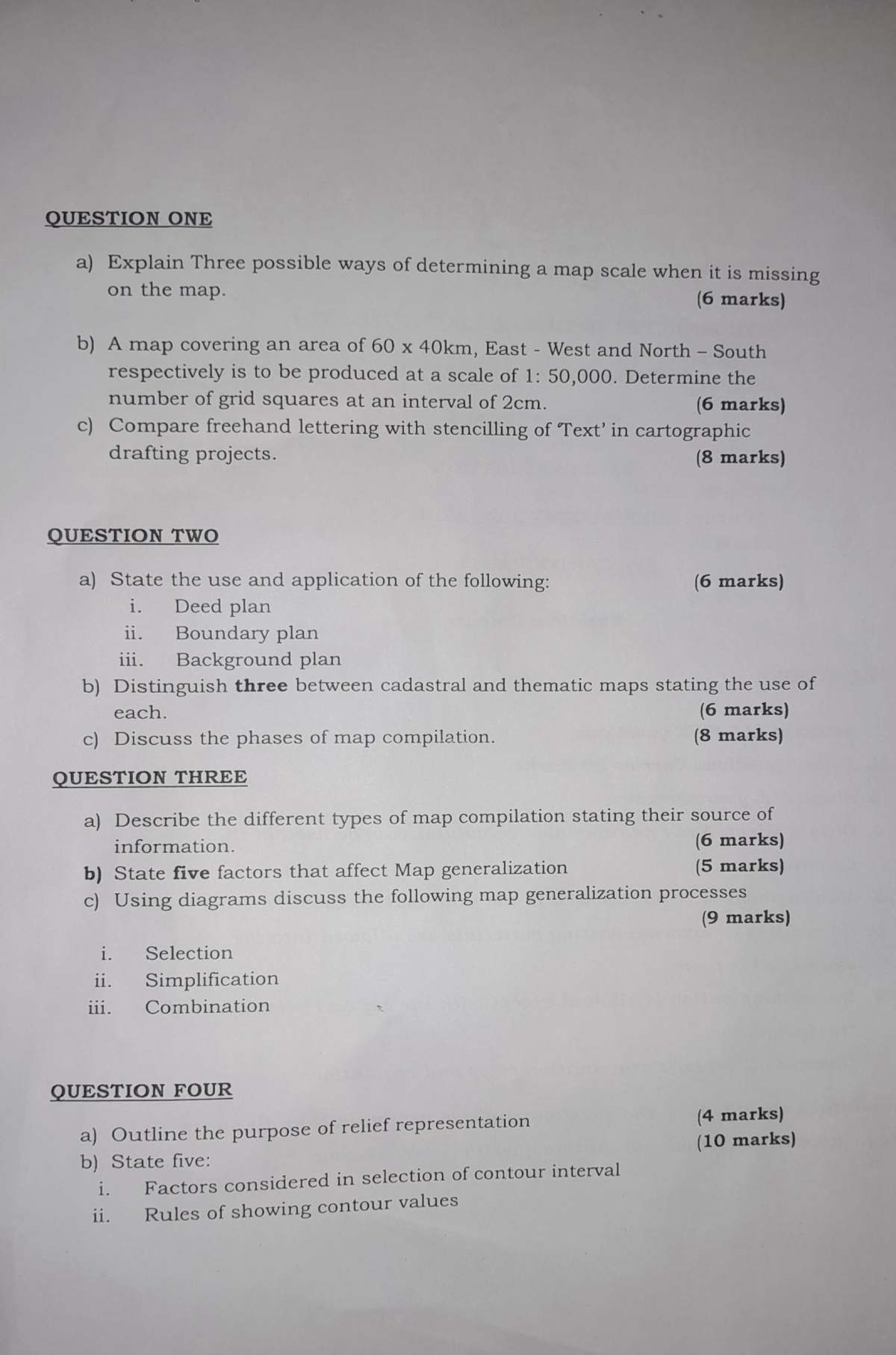 Exam Past Quiz RCMRD 3: Map Scale, Compilation, and Land Law Concepts ...