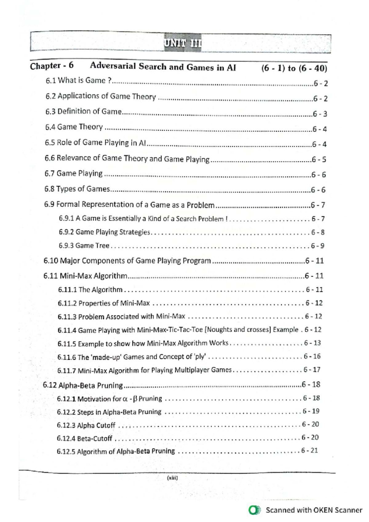AL3391 AI Unit 3 - Adversarial Search & Game Theory Notes - Studocu