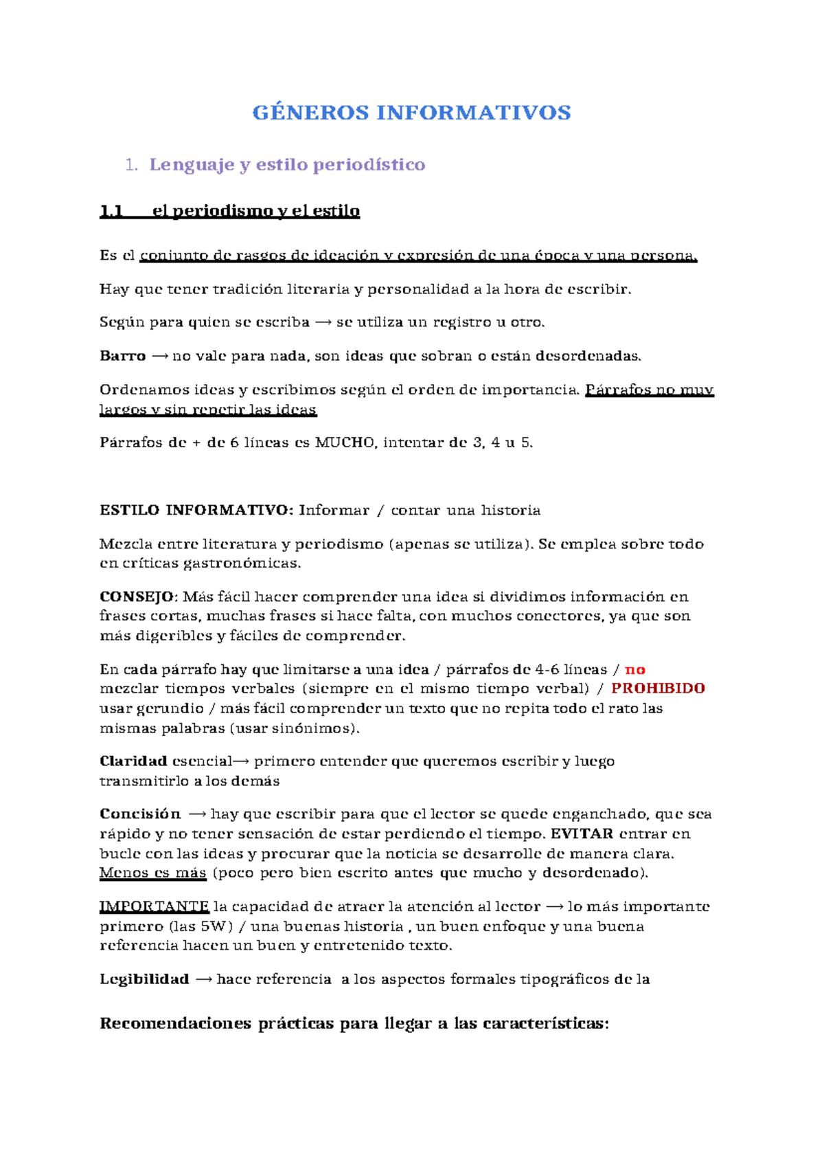 Géneros Informativos: Estilo y Prácticas Periodísticas en Comunicación ...