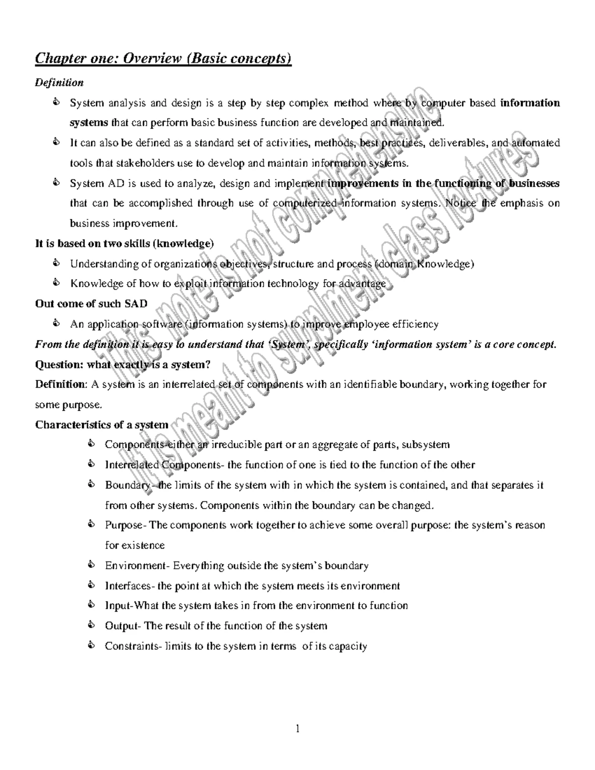 SAD Lecture Notes: Chapter 5 - System Implementation & Maintenance ...