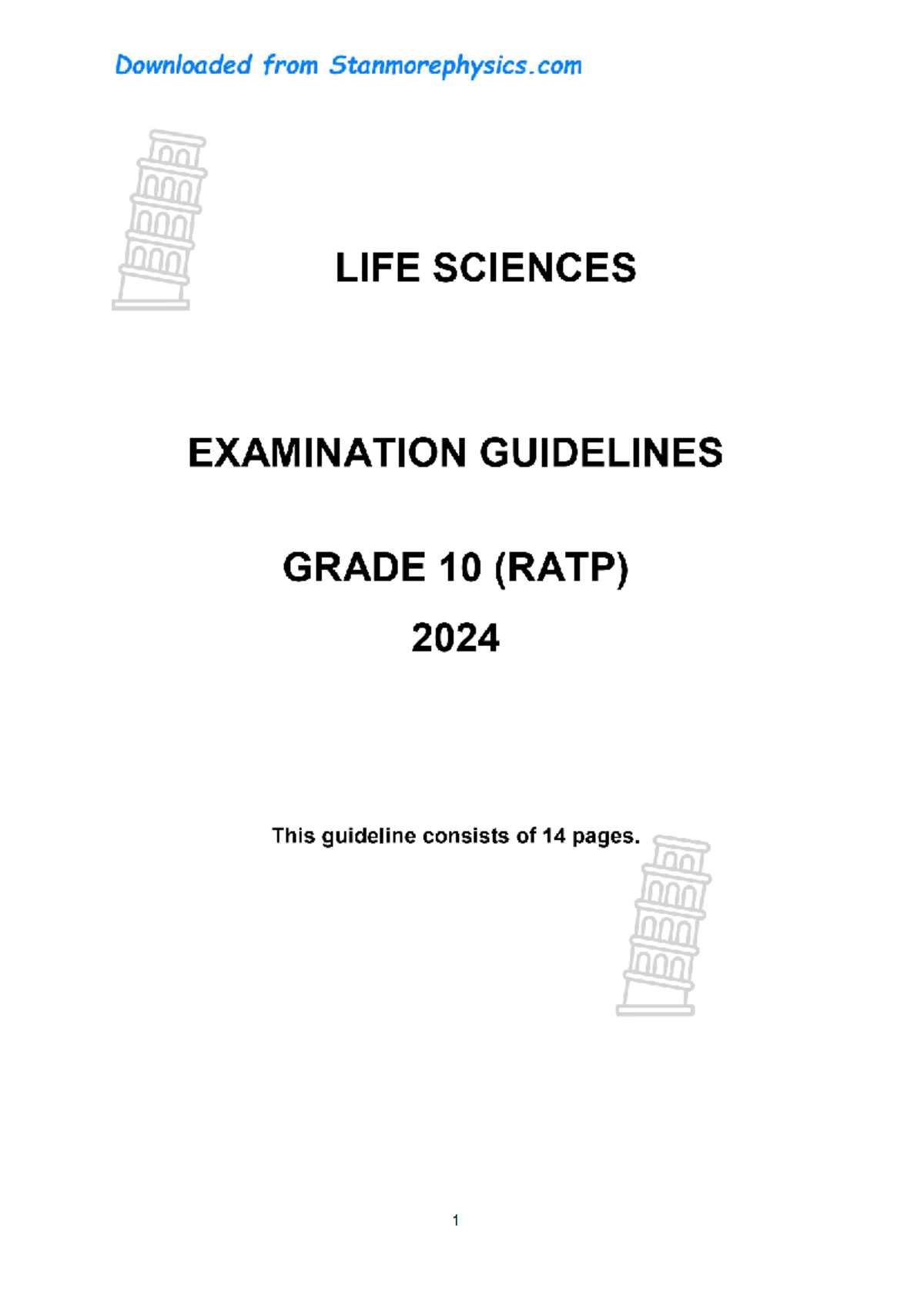 LIFE SCIENCES GRADE 10 (CAPS) EXAM GUIDELINES 2024 - Studocu