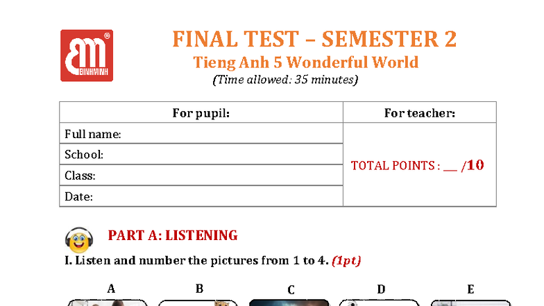 TA 5 WW - Final Test Semester 2 - 100 Points (Easy) - Studocu