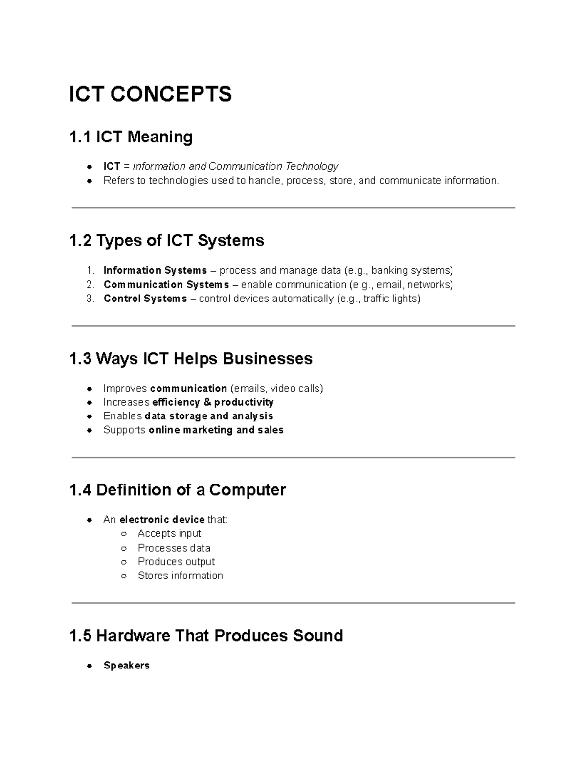 ICT Concepts and Applications: Understanding ICT Systems and Devices ...