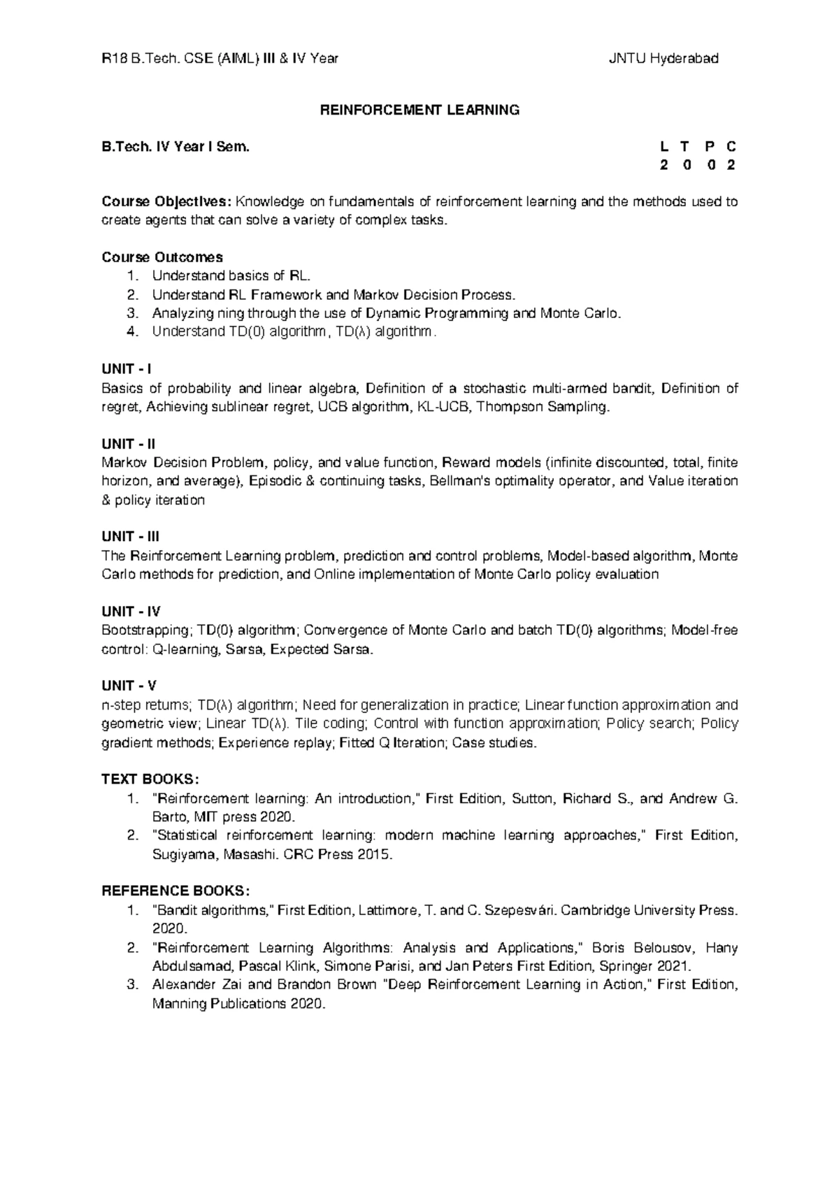 Reinforcement learning Objective - Reinforcement learning is a ____ A ...