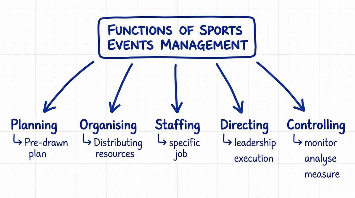 PE Mind Map: Functions of Sports Events Management and Strategies - Studocu