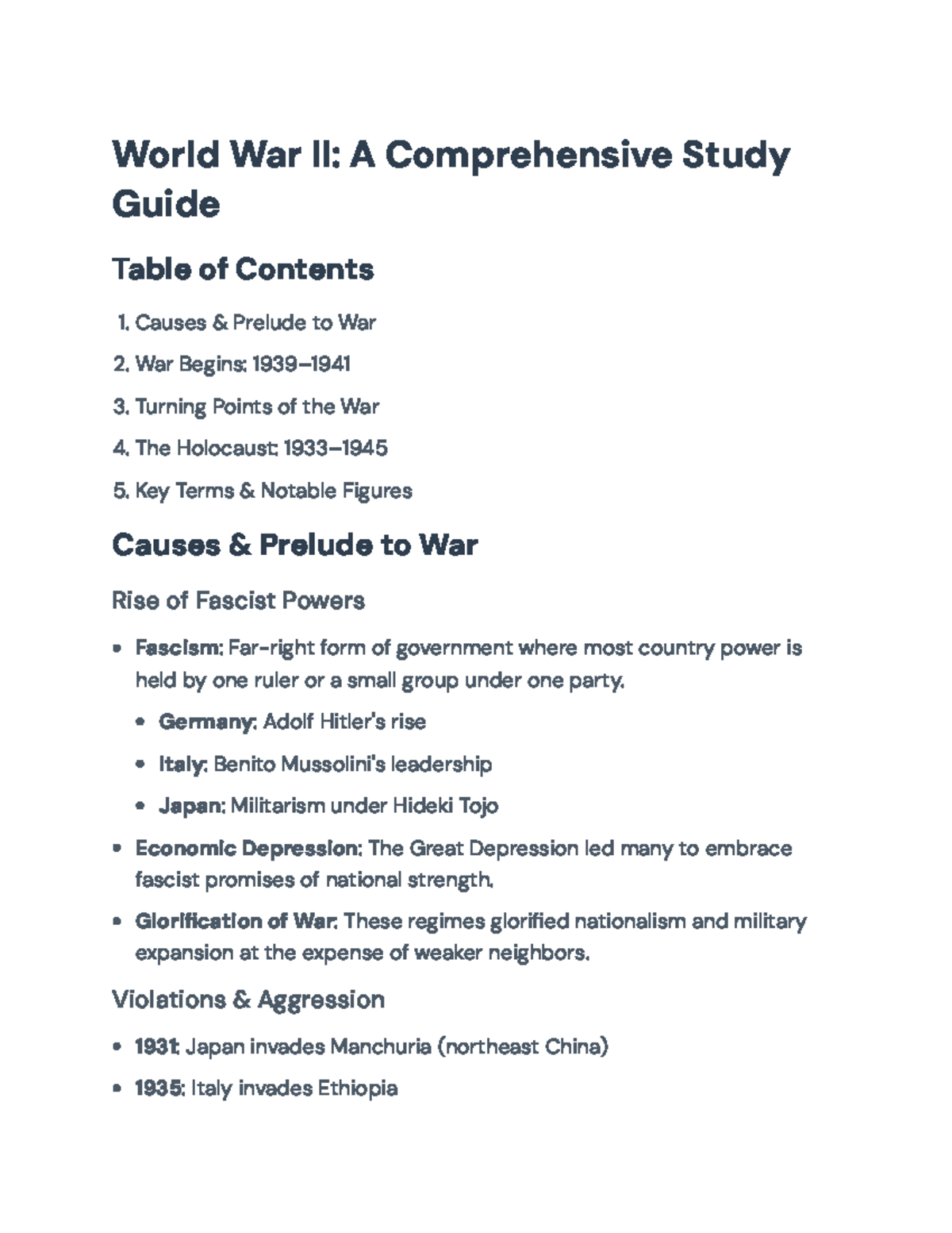 World War II: Causes, Major Events, and the Holocaust Overview - World ...