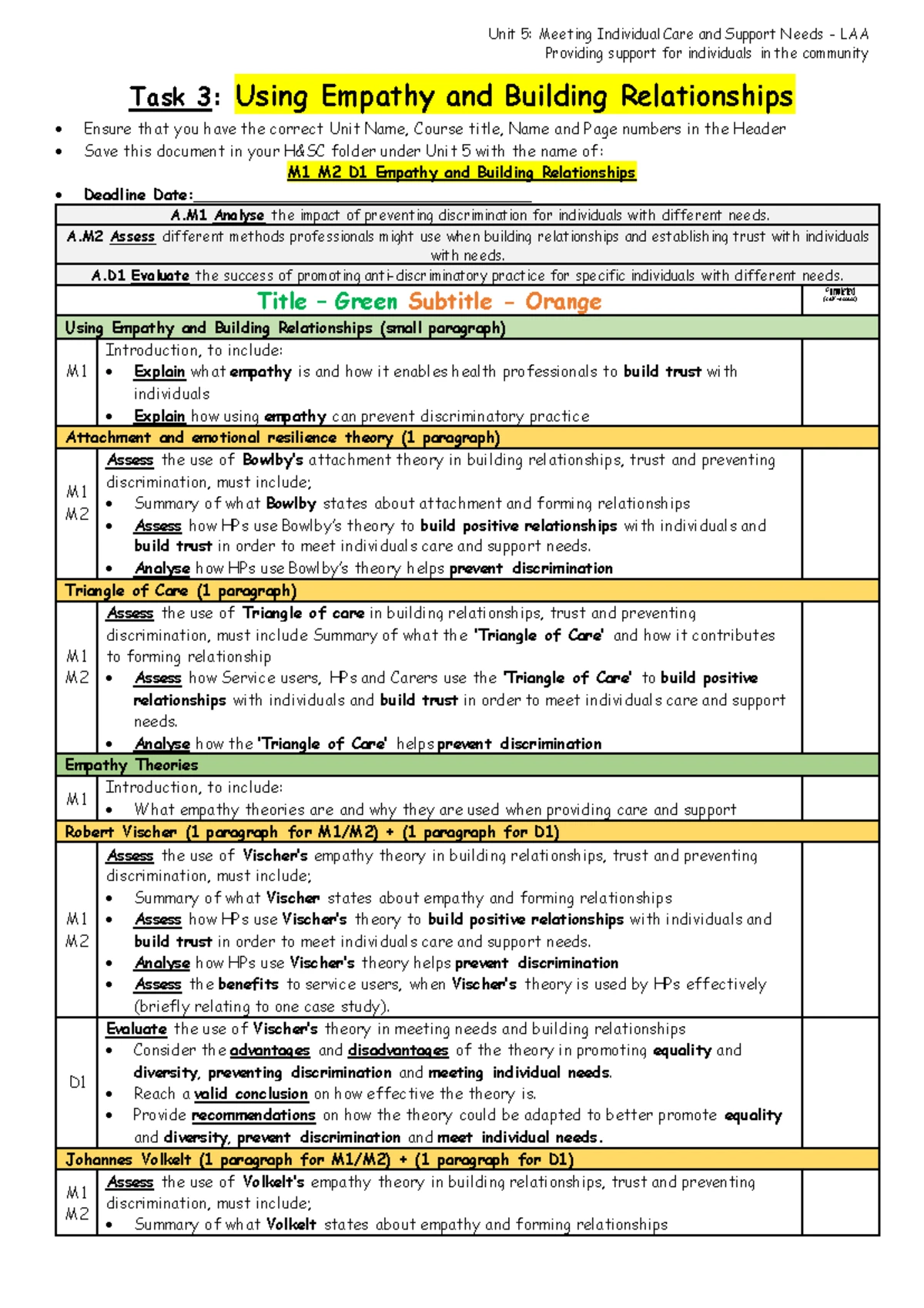 Level 3 BTEC National Health & Social Care 2025: Unit 8 Public Health ...