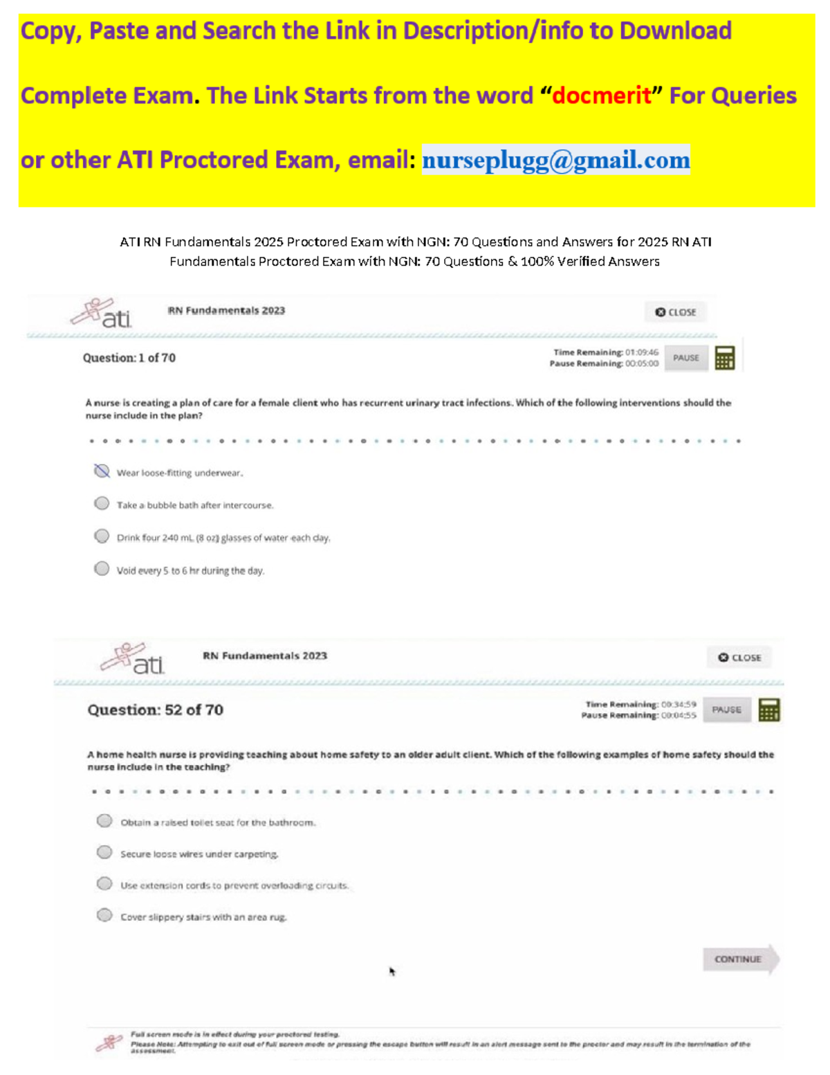ATI RN Fundamentals 2025 Proctored Exam: 70 Q&A with Rationales - Studocu