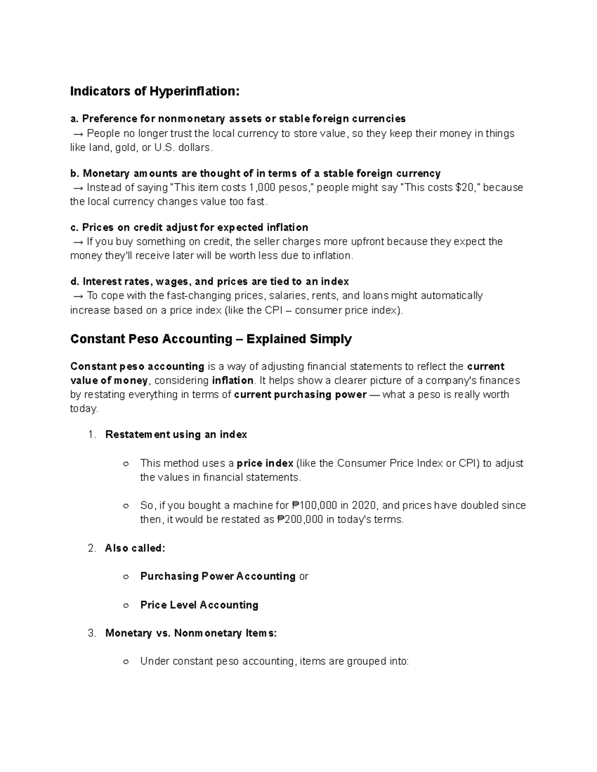 IA3 TOA - Indicators of Hyperinflation and Constant Peso Accounting ...