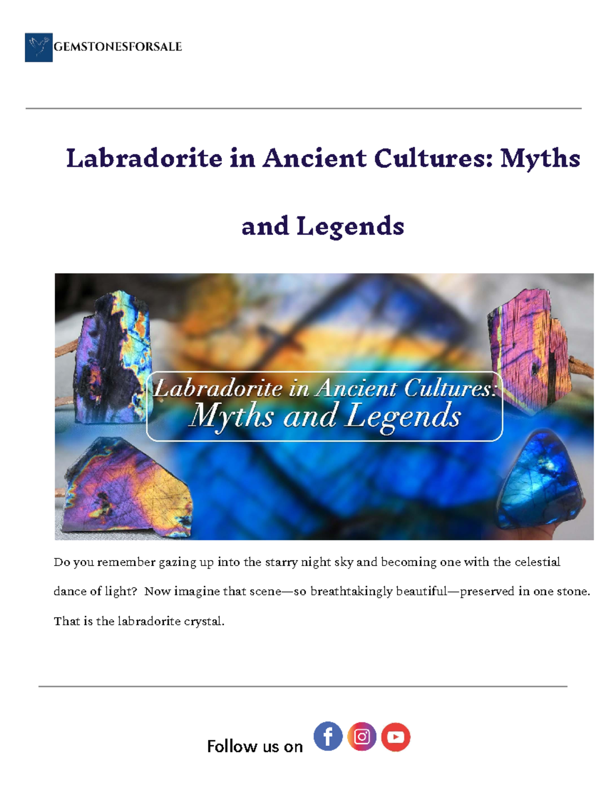 Labradorite in Ancient Cultures: Myths, Legends, and Care Guide - Studocu