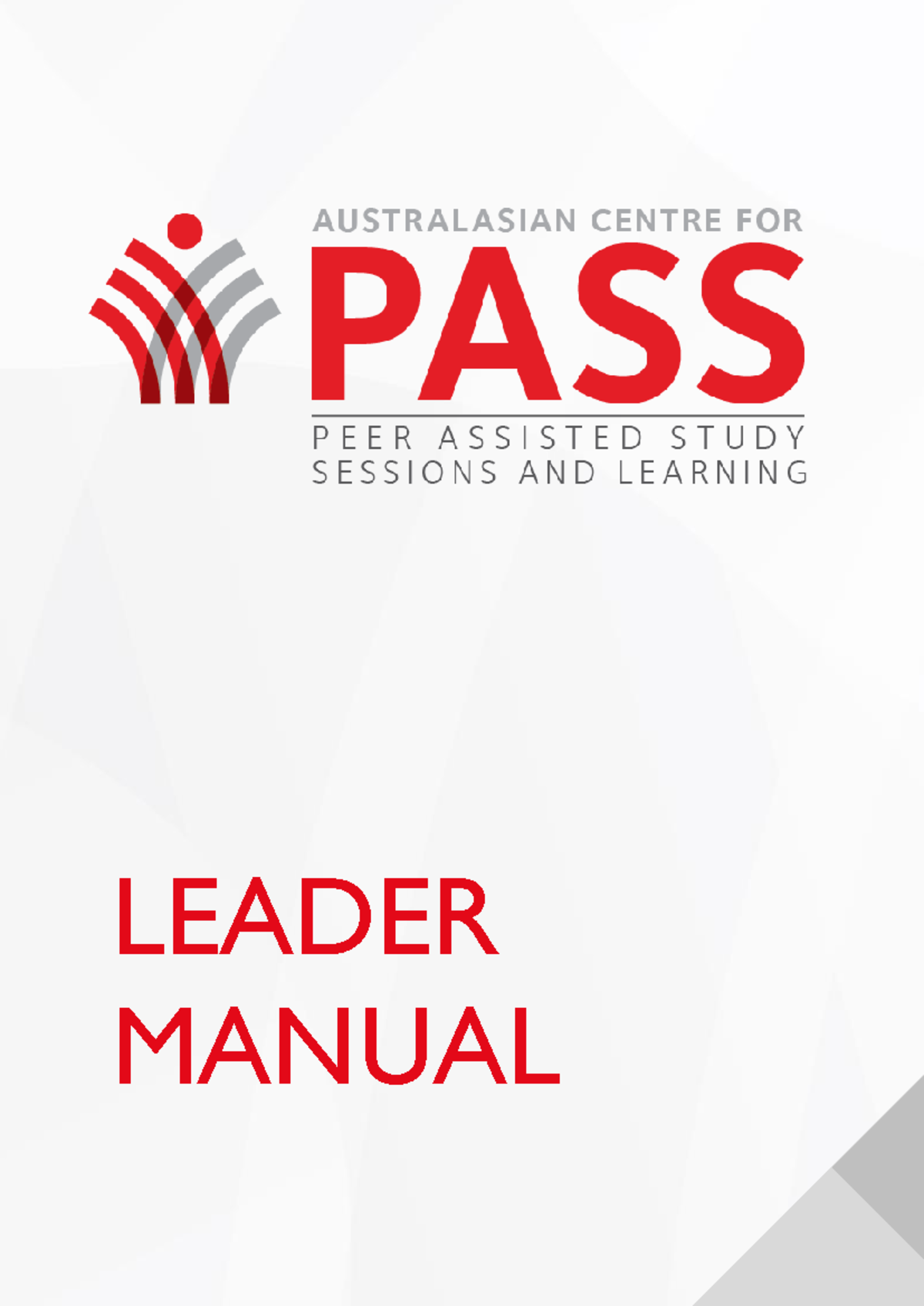 PASS Leader Manual: Strategies for Effective Peer Facilitation - Studocu