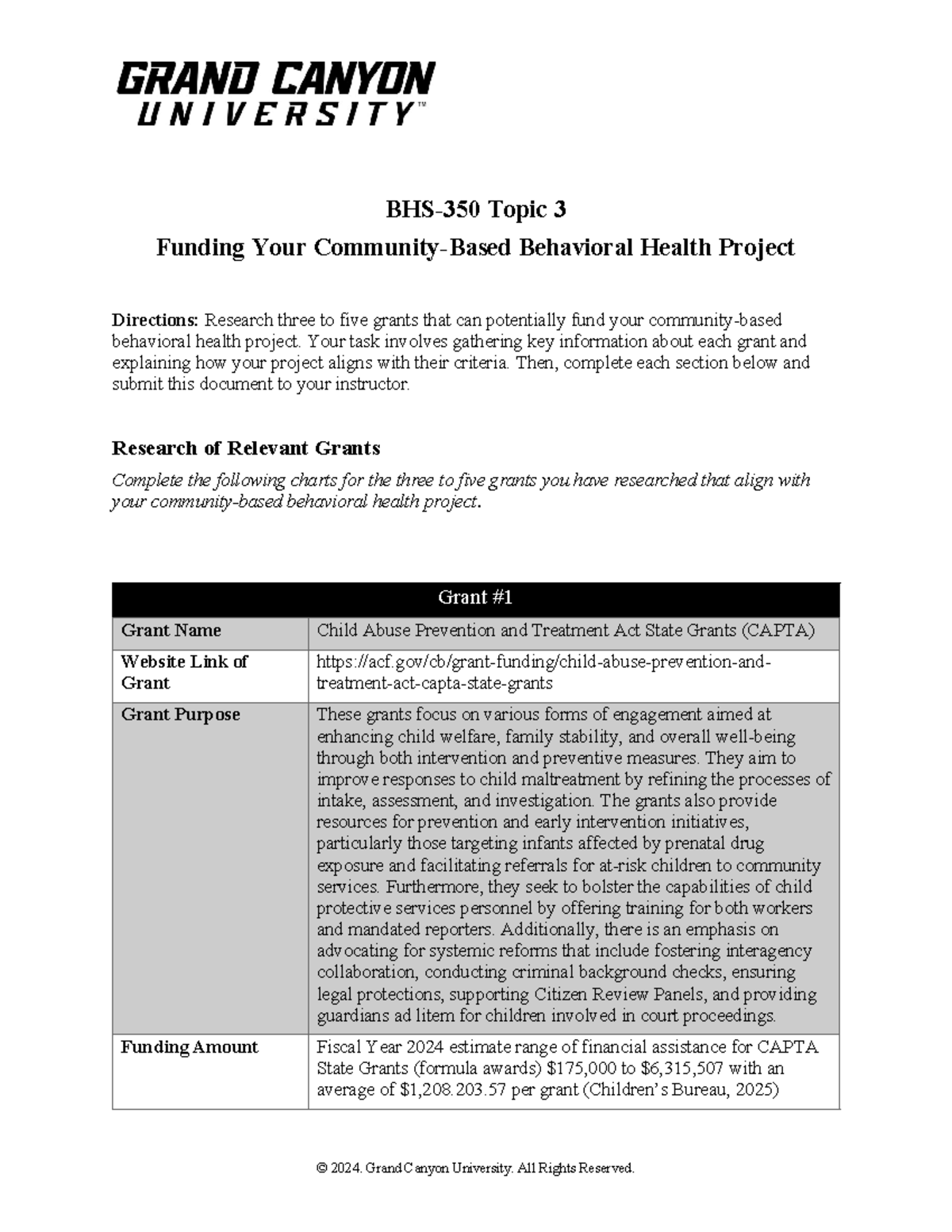 BHS 350 RS Topic 3: Funding Your Community-Based Behavioral Health ...