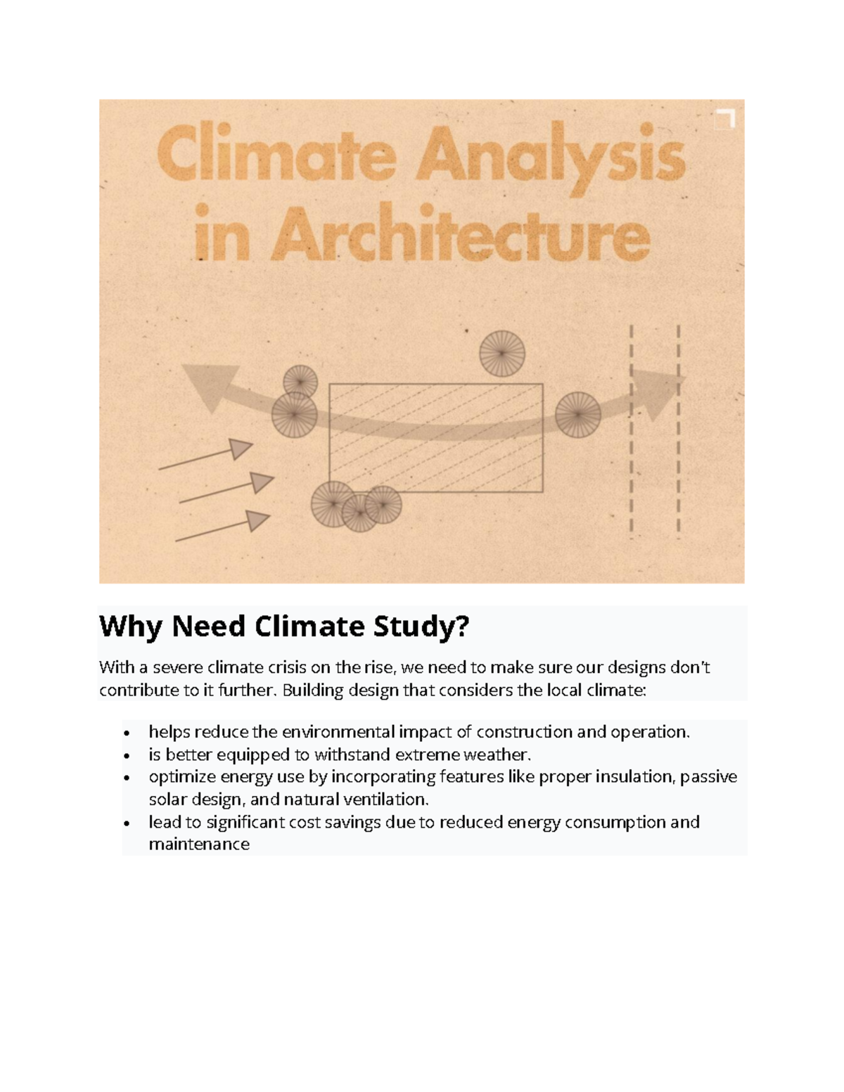 Climate Analysis for Sustainable Design: SEM 3 Guide - Studocu