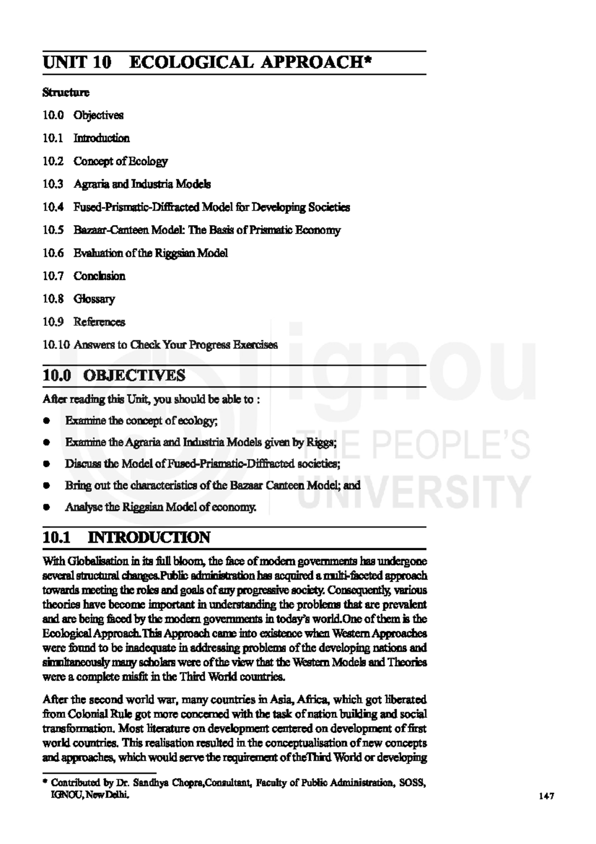 ECO 10: Ecological Approach in Public Administration - Unit 10 Notes ...