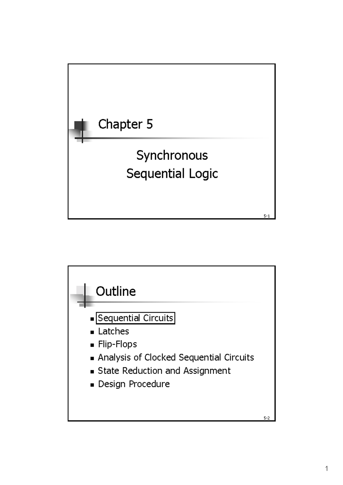 Chapter 5: Synchronous Sequential Logic and Latches Analysis - Studocu