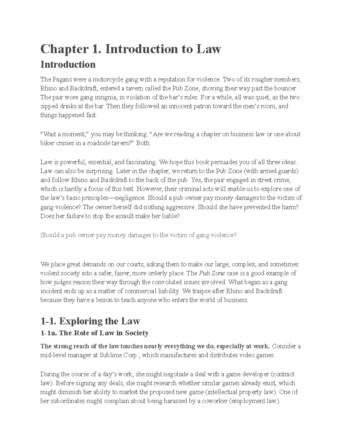 Introduction to Law: Key Concepts & Case Analysis (BUS 101) - Studocu