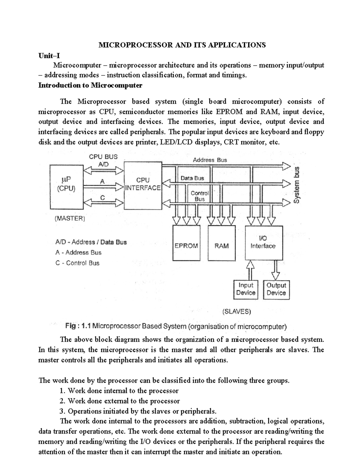 ISET46 - Microprocessor Architecture and Applications Overview - Studocu