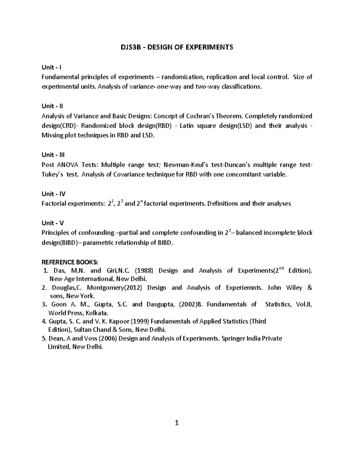 11a352e2a3f34ed - Design and experiment - ####### DJS3B - DESIGN OF ...