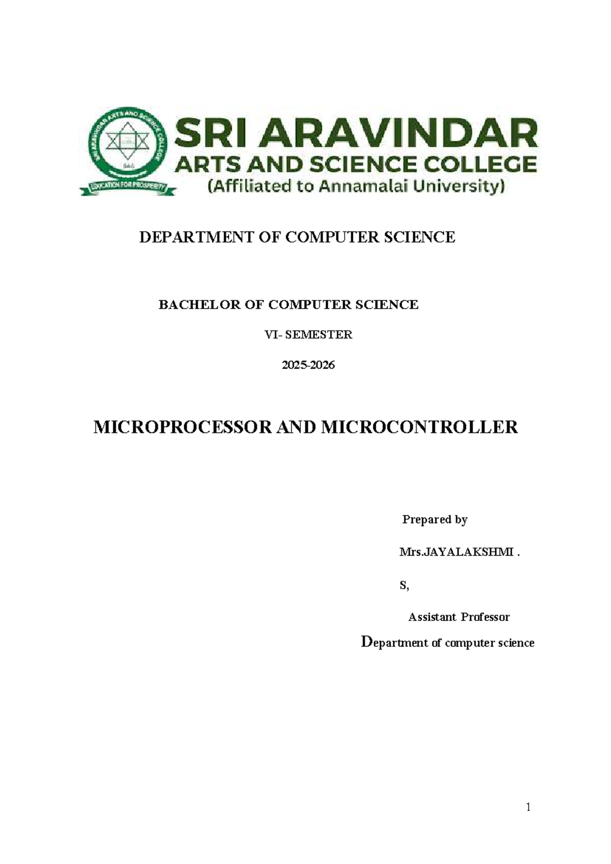 MP & MC Notes: Microprocessor & Microcontroller Overview - Studocu