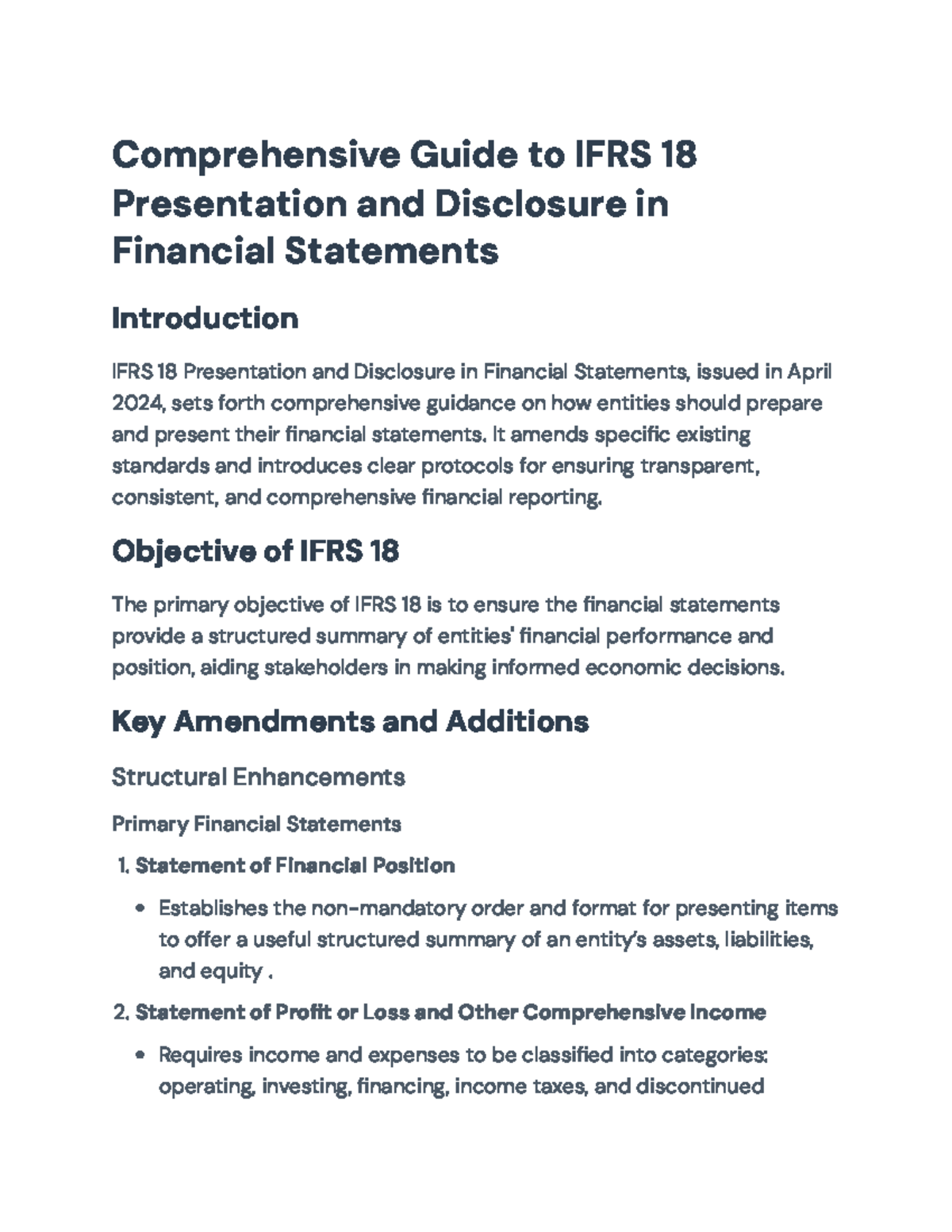 IFRS 18: Comprehensive Guide to Financial Statement Presentation ...