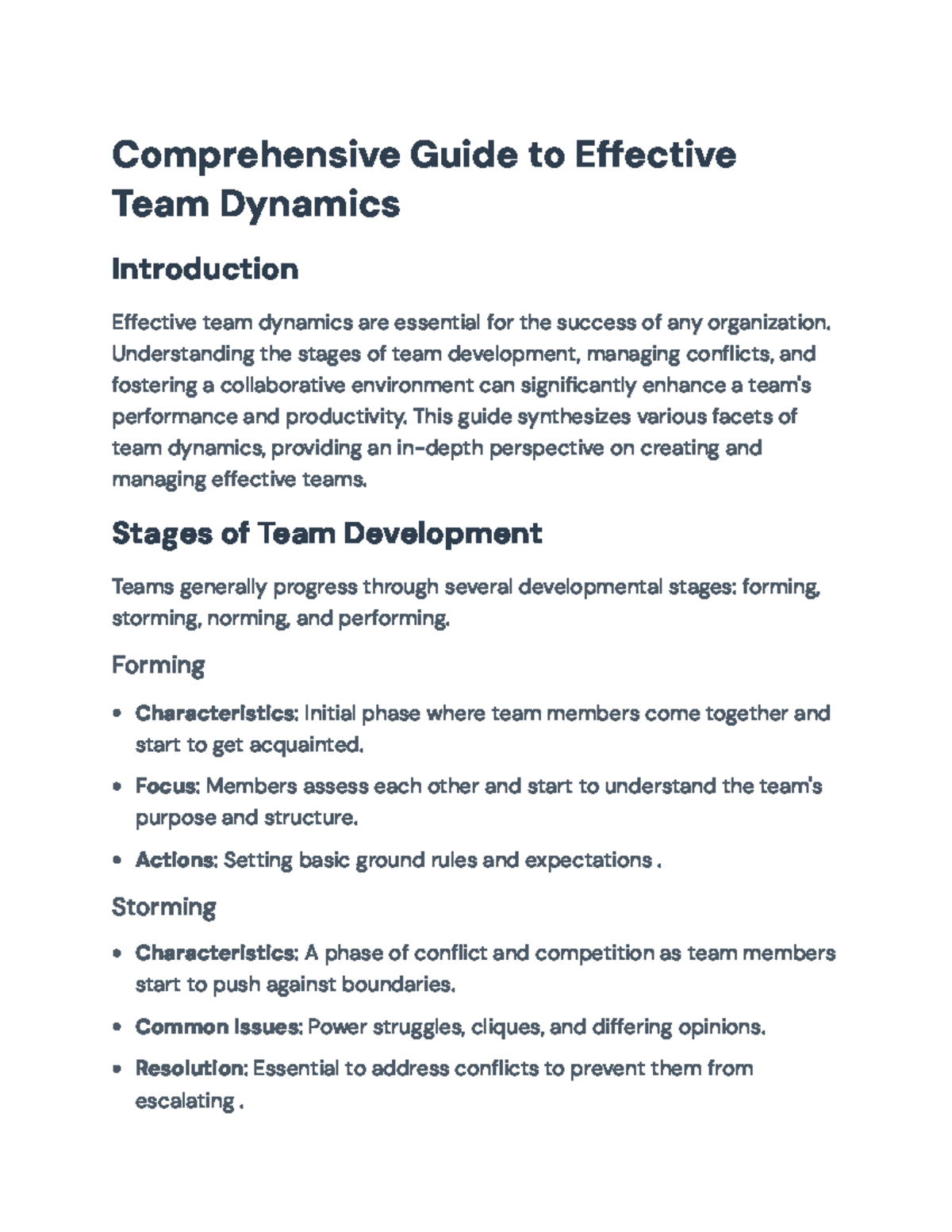 Effective Team Dynamics: A Comprehensive Guide for Success ...