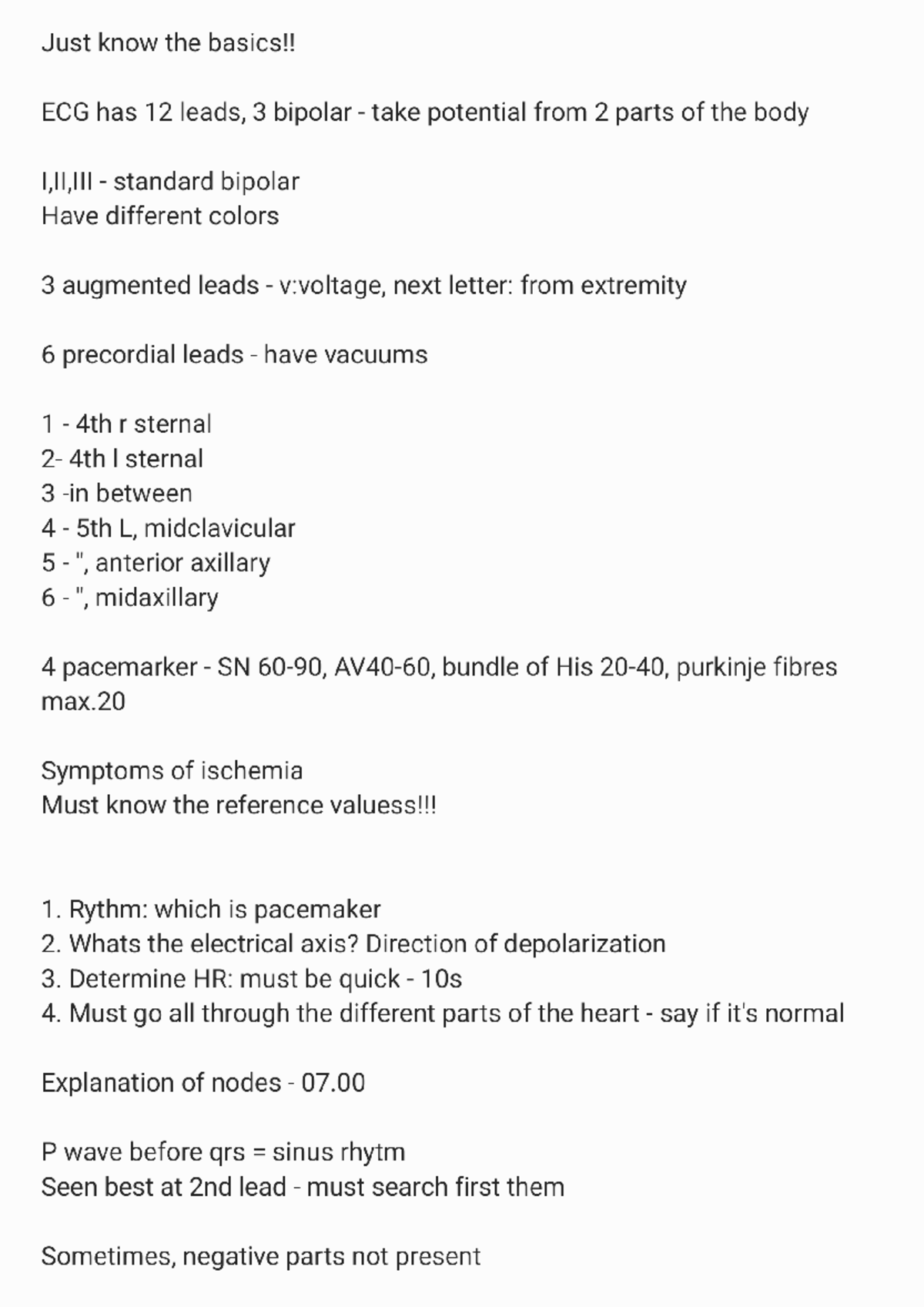 ECG 101: Essential Components and Interpretation Guide - Studocu