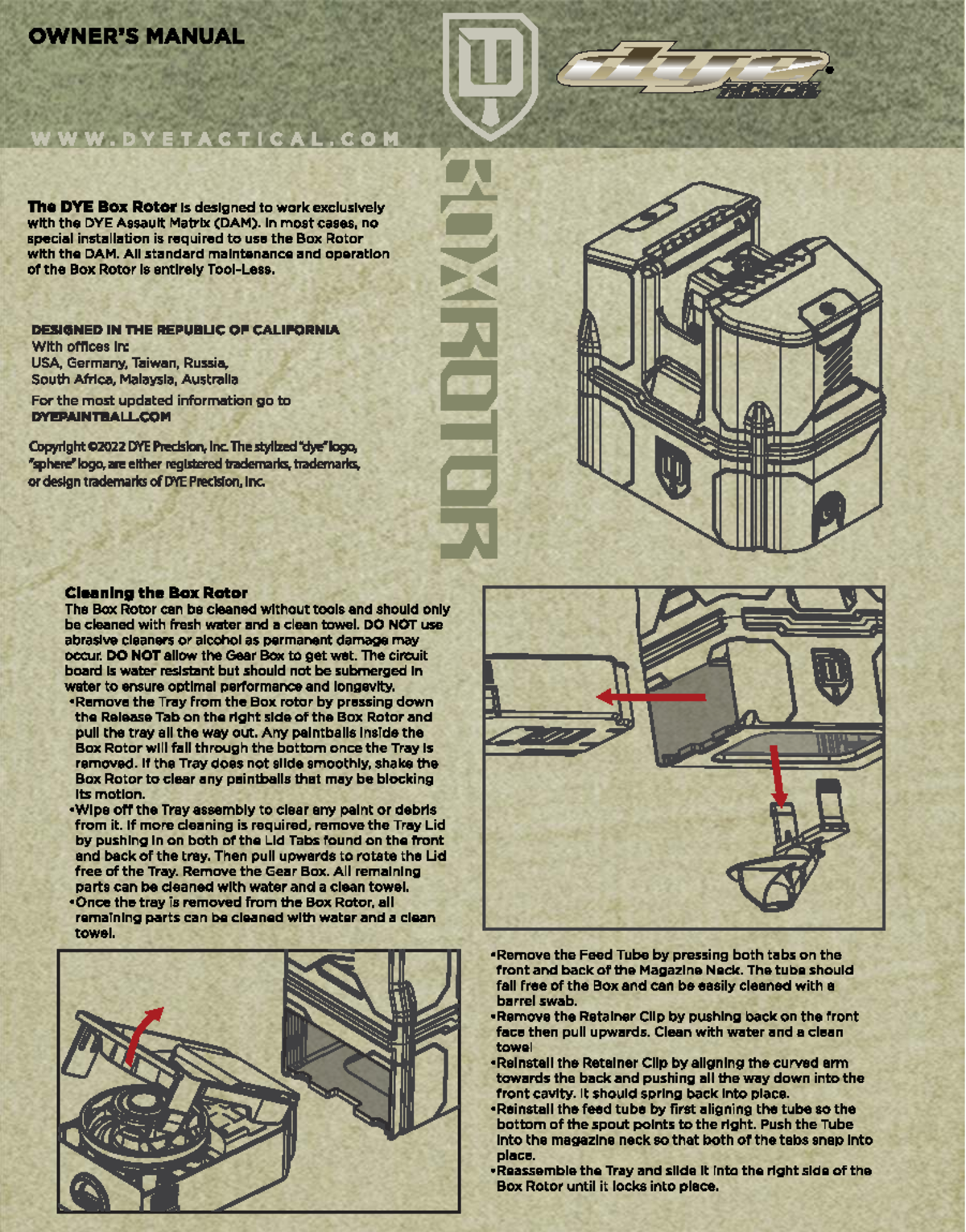 DYE Box Rotor Manual for DAM: Maintenance & Installation Guide - Studocu