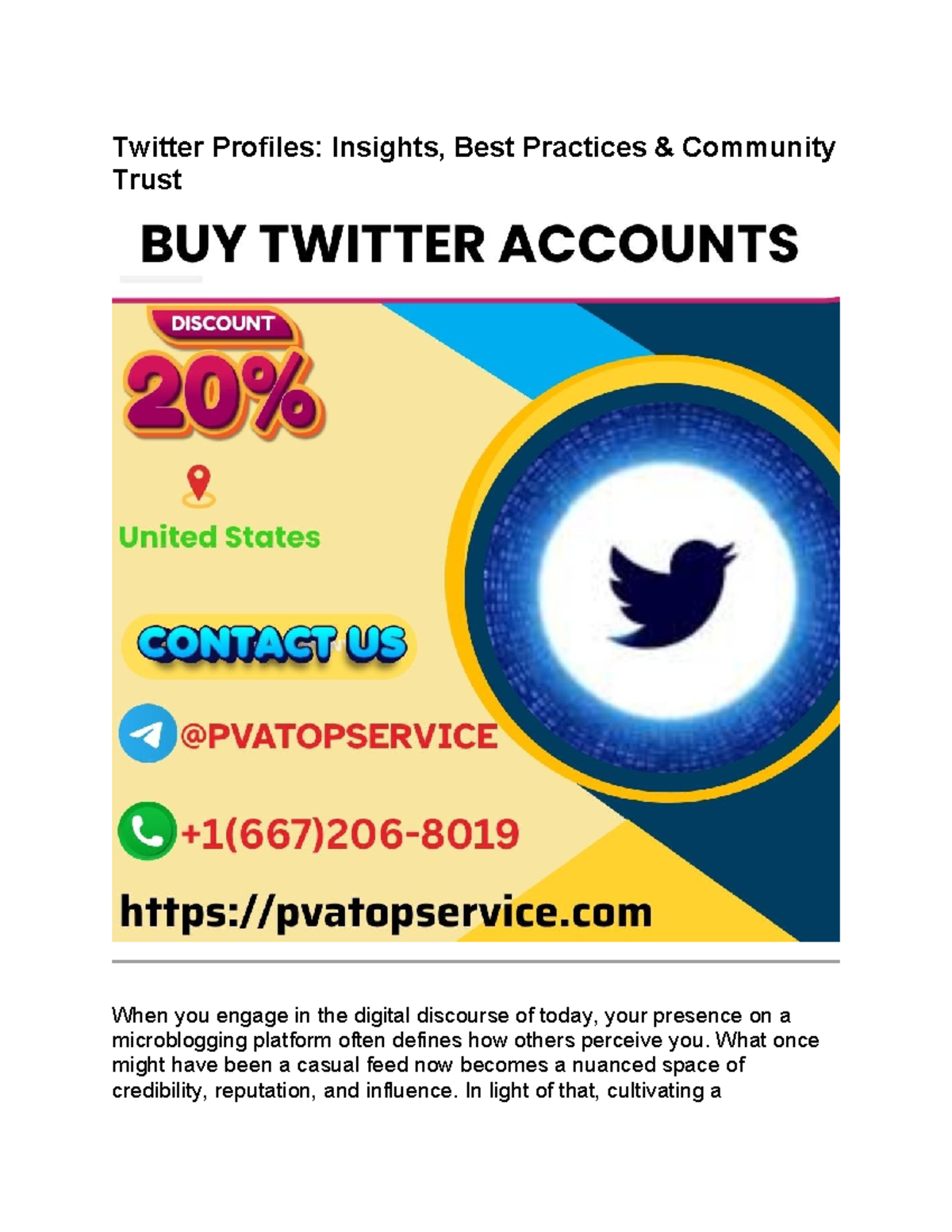 Twitter Profiles: Best Practices for Building Community Trust - Studocu