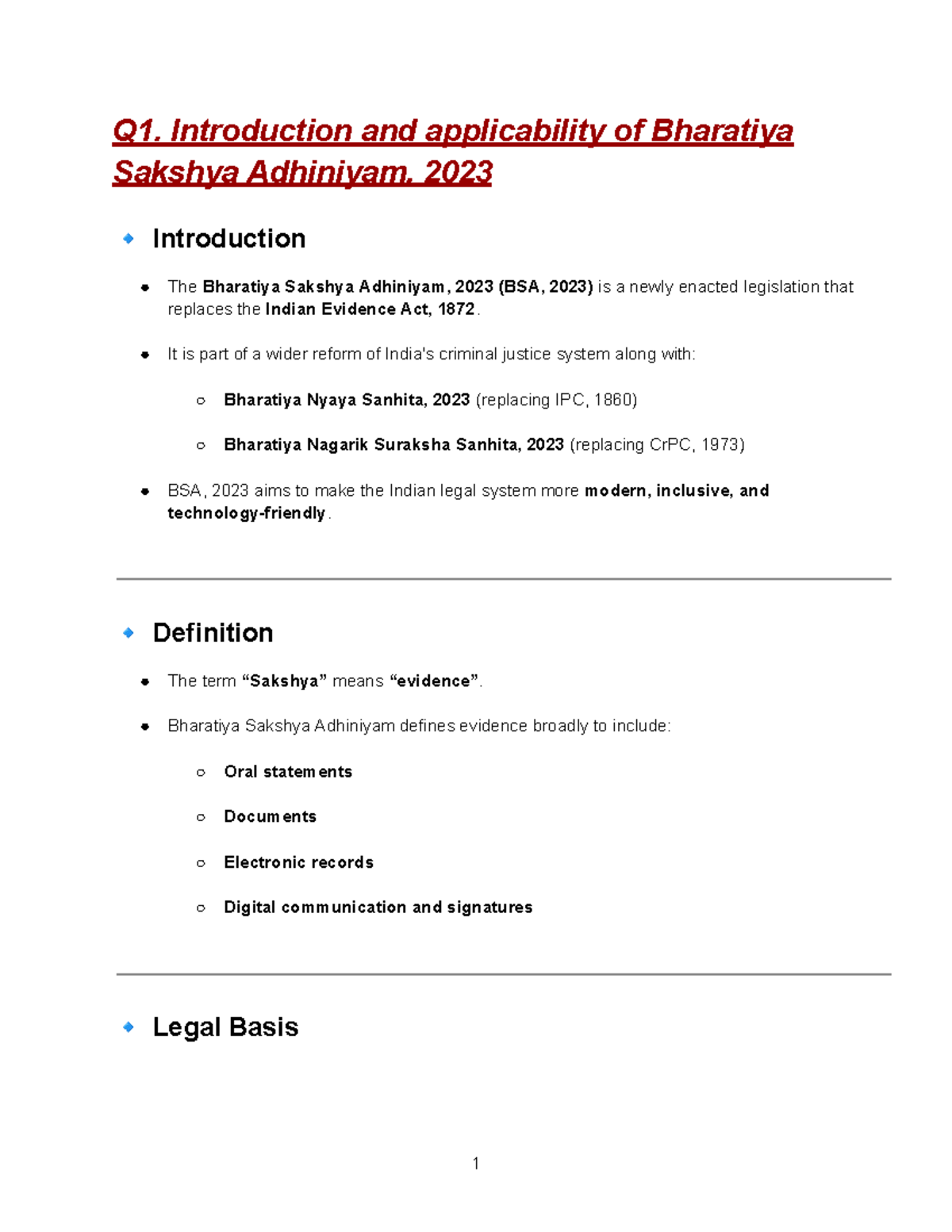 BSA 2023 Final Exam Notes: Key Concepts & Applicability in Law - Studocu
