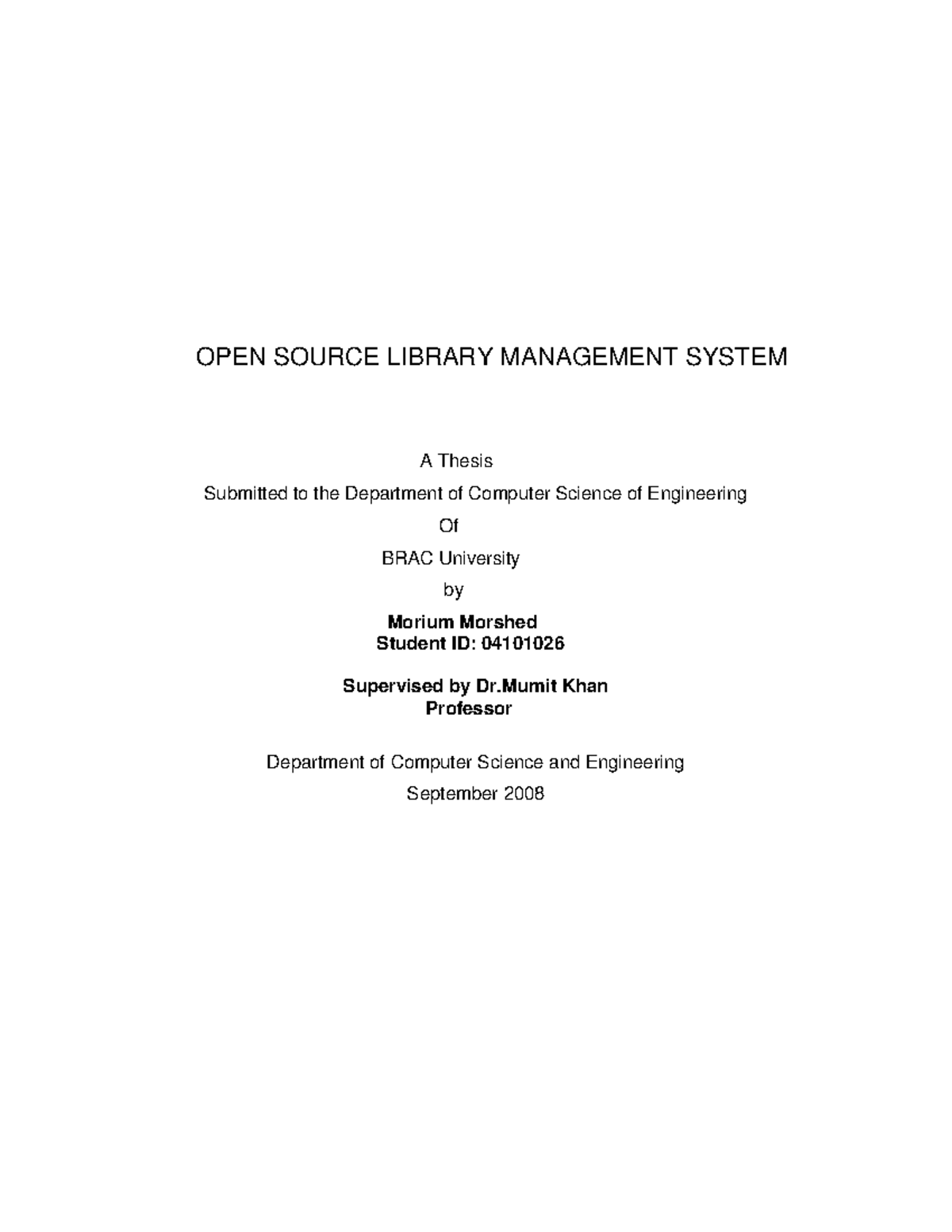 61800086 - its a thesis work - OPEN SOURCE LIBRARY MANAGEMENT SYSTEM A ...